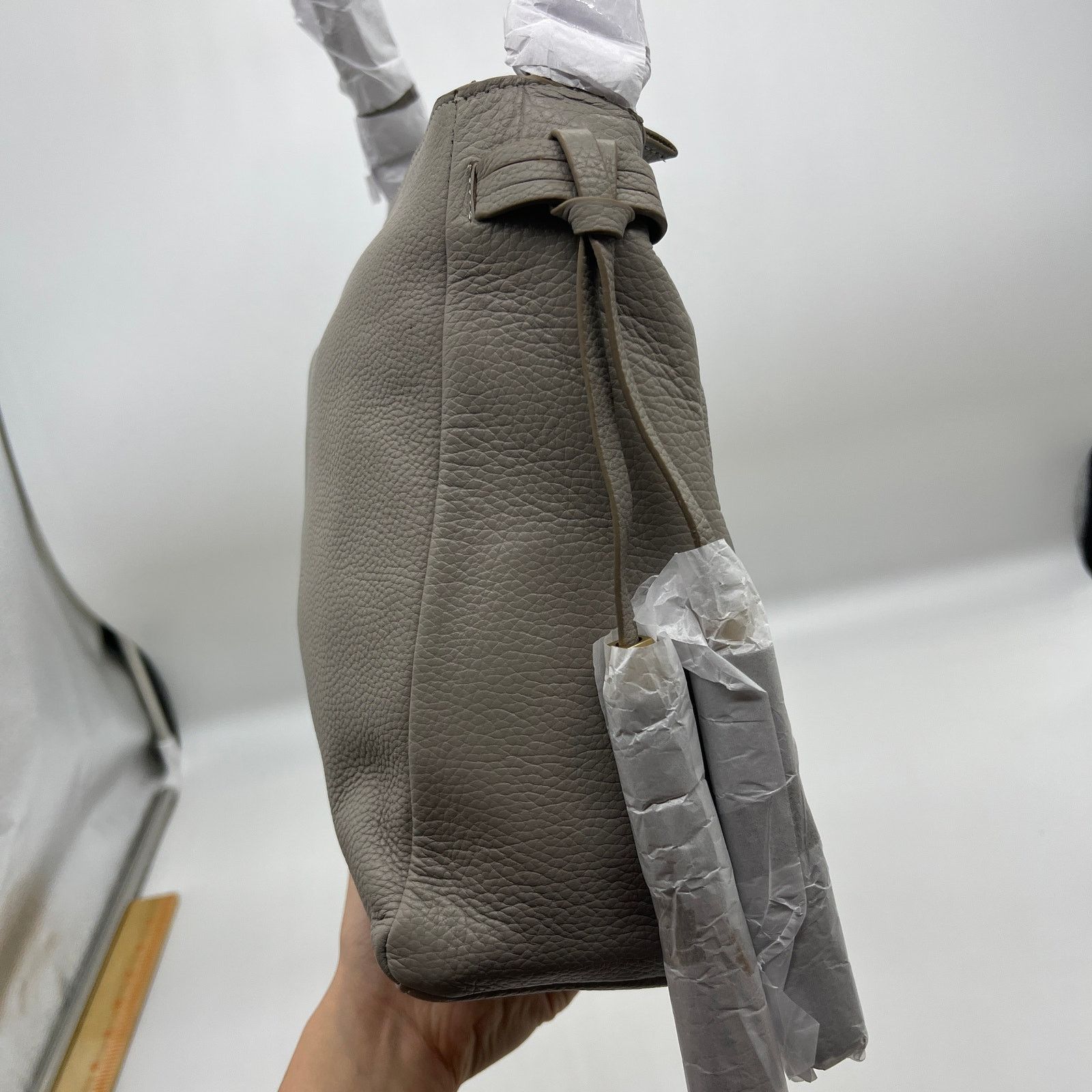 Other LODIS Womens Purse Texas Leather Grayson Shoulder Ash Gray Size ONE SIZE - 9 Thumbnail