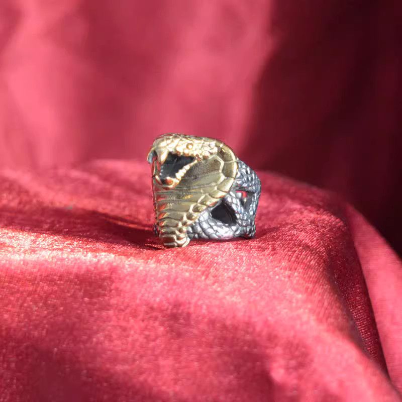 Jewelry Snake Vintage Jewelry Rings Open Chrome Ring (Size 7-13) Size ONE SIZE - 1 Thumbnail