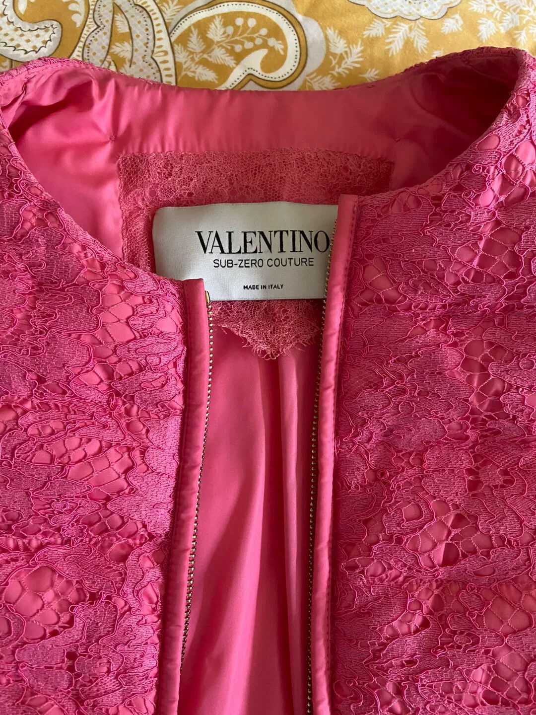 Valentino Valentino Pink Lace Cotton Coat Size US XL / EU 56 / 4 - 1 Thumbnail