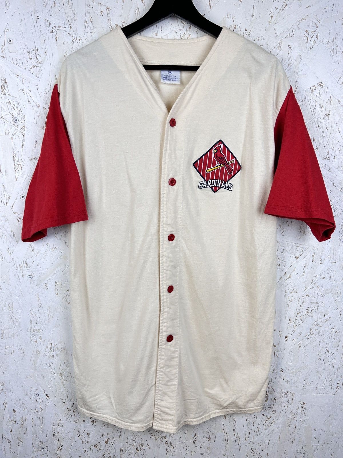 MLB 80s Vintage St. Louis Cardinals Button Up MLB Shirt Size US M / EU 48-50 / 2 - 1 Thumbnail