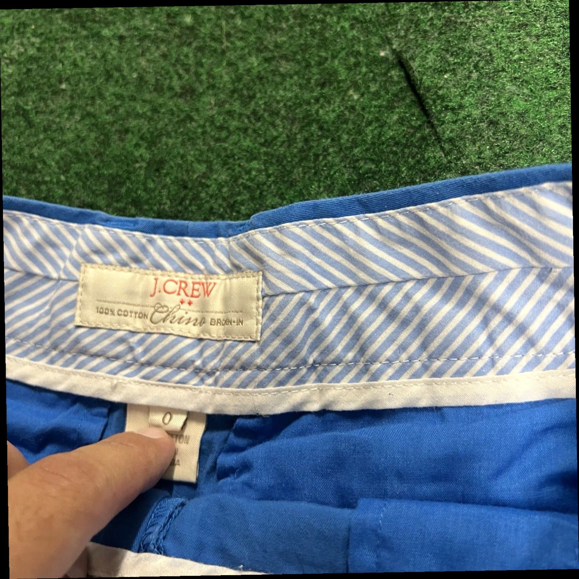 J.Crew J.Crew Chino Shorts, Size 0 Women's Blue Summer Ocean Beach Outdoors Size 25" / US 0 / IT 36 - 3 Thumbnail