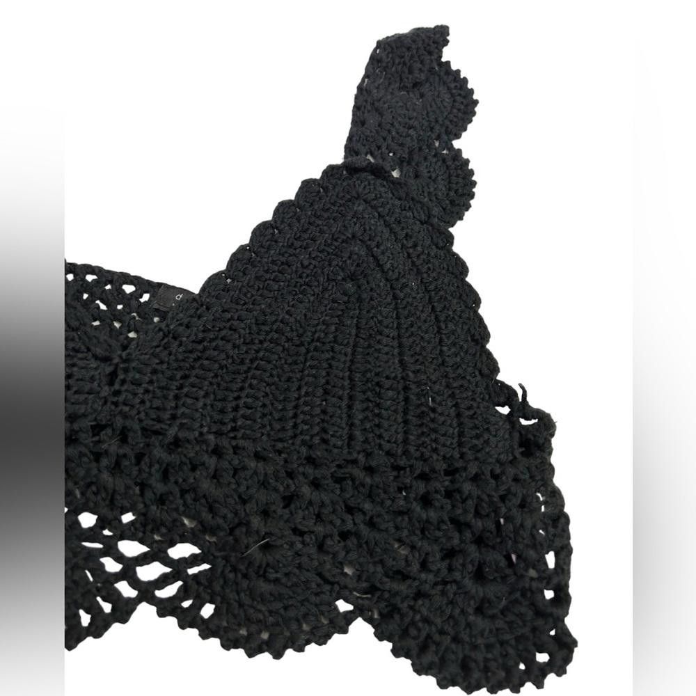 Debut debut l Black Crochet Crop Top M/L Size M / US 6-8 / IT 42-44 - 3 Thumbnail
