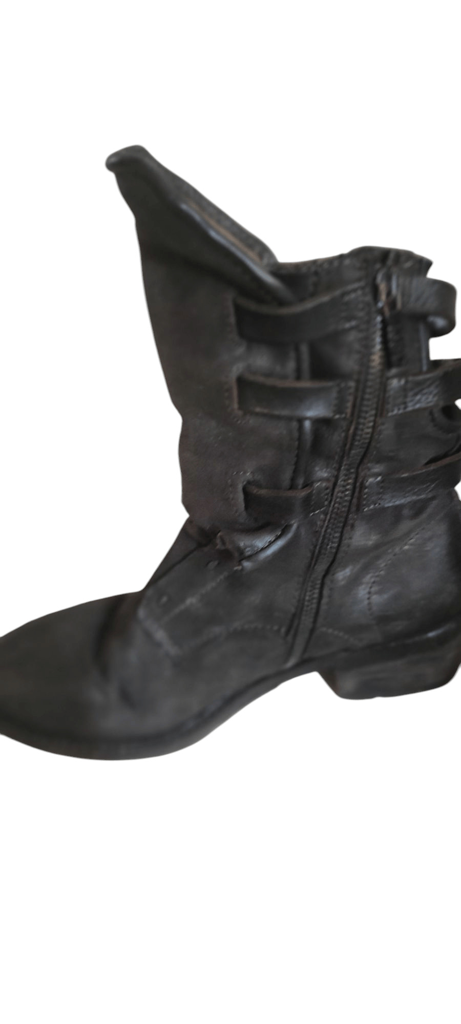 A.S.98 A.S.98 VTG Airstep Ankle Biker Boots Leather Zip Buckle Size US 9 / IT 39 - 5 Thumbnail