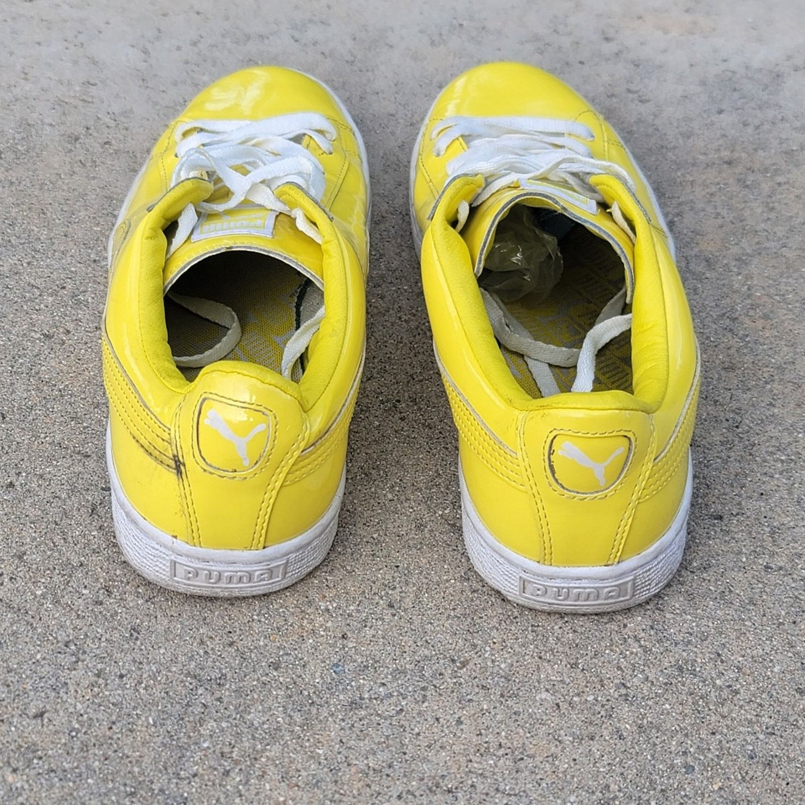 Puma PUMA Yellow Patent Leather Shoes Size US 10 / EU 43 - 4 Thumbnail