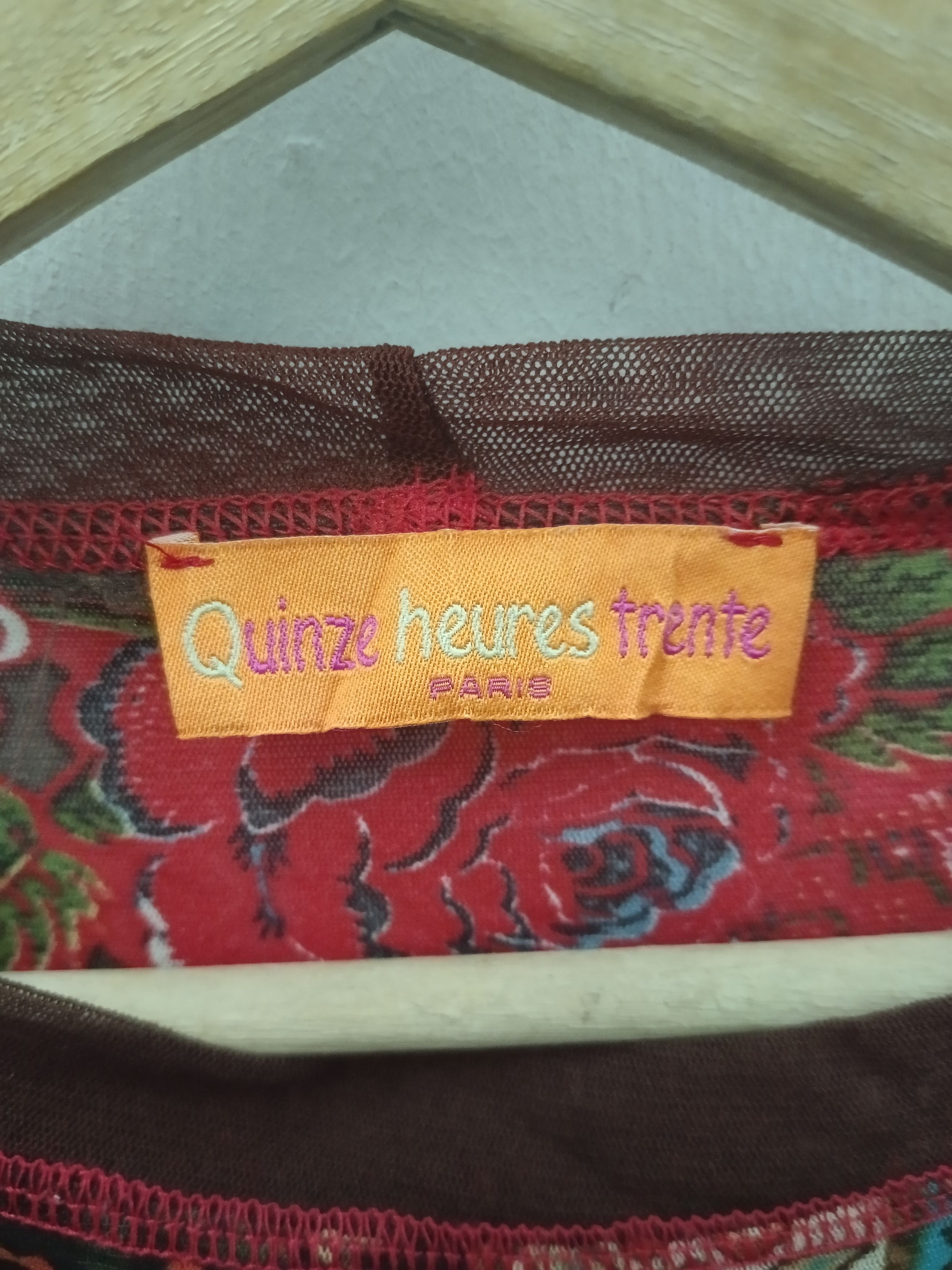 Other Vintage Quinze Heures Trente Paris Mesh Graphic Top(SIZE 2) Size M / US 6-8 / IT 42-44 - 5 Thumbnail
