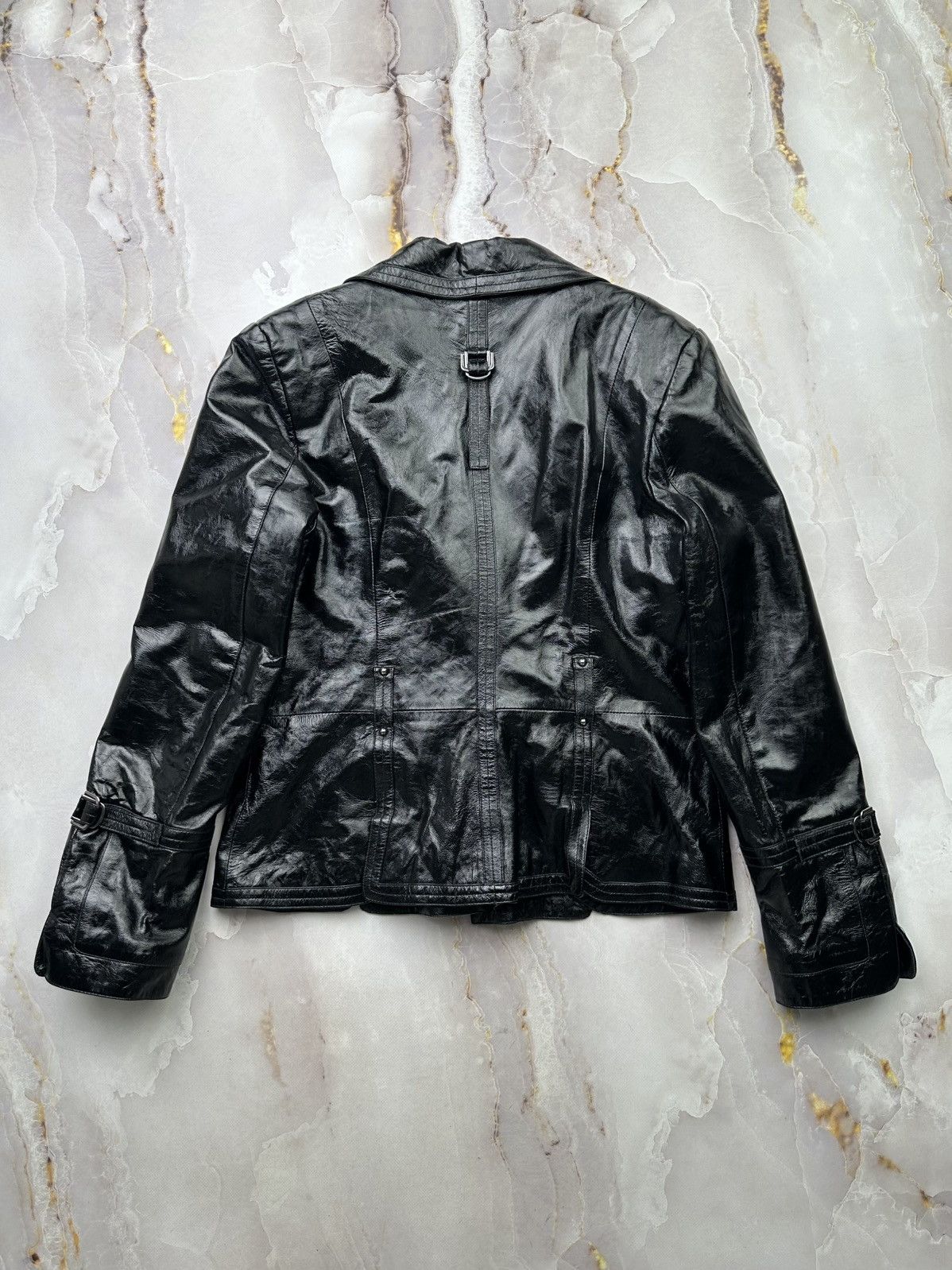 Japanese Brand Vintage Patent Leather Jacket Size XL / US 12-14 / IT 48-50 - 10 Thumbnail