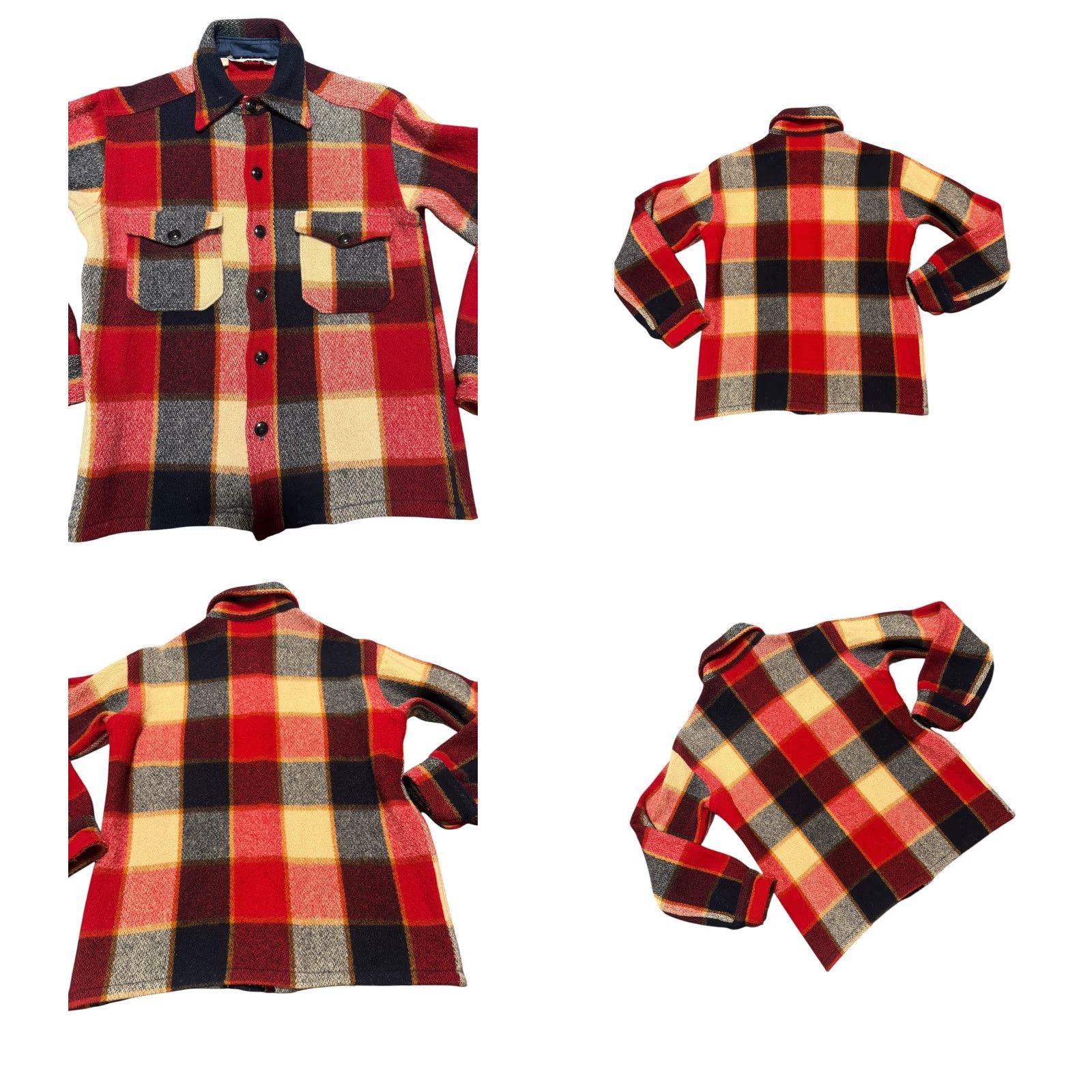 Vintage VINTAGE Woolrich 554 Mackinaw Jacket 1960 Heavy Wool Victory Plaid Mens Large Woolrich Woolen Mills Jacket Coat Plaid Red Winter Fall Long Size US L / EU 52-54 / 3 - 8 Thumbnail