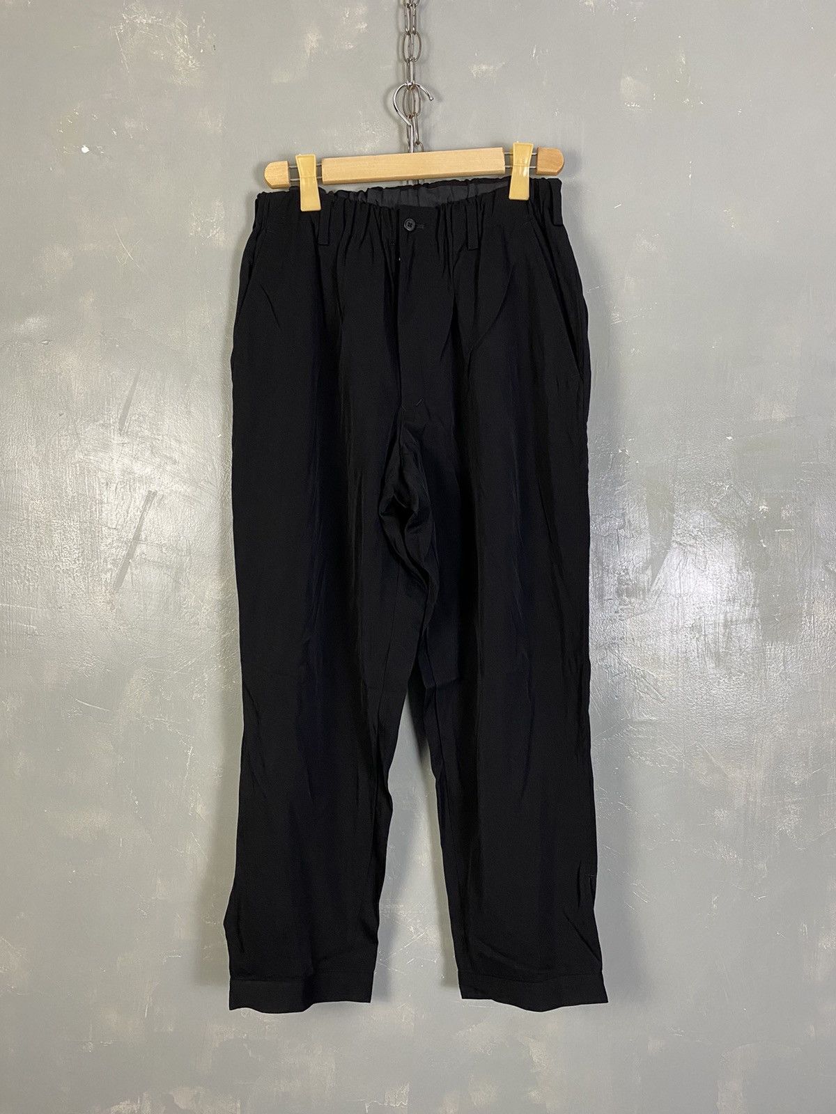 パンツ 90s Y's for men wool slacks Vintage 90s Yohji Yamamoto Ys Wool Pants - Navy Blue, Size