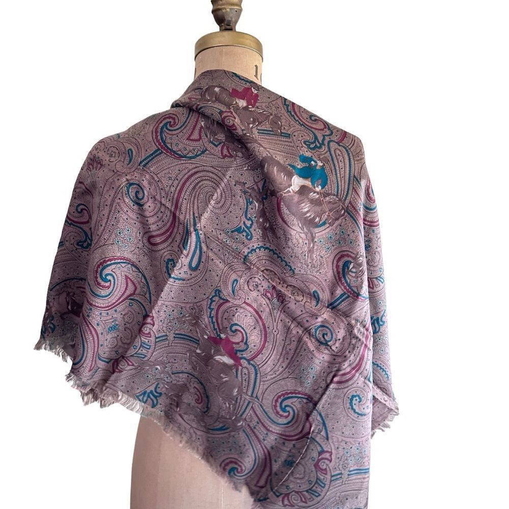 JH Collectibles Vintage JH Collectibles Equestrian Horse Hunting theme rayon Size ONE SIZE - 2 Thumbnail