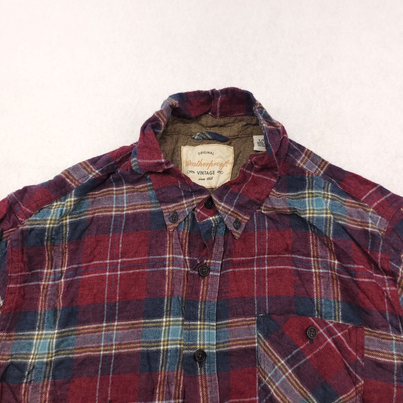 Weatherproof Weatherproof Casual Button Up Shirt Mens Size L Red Green Size US L / EU 52-54 / 3 - 1 Thumbnail
