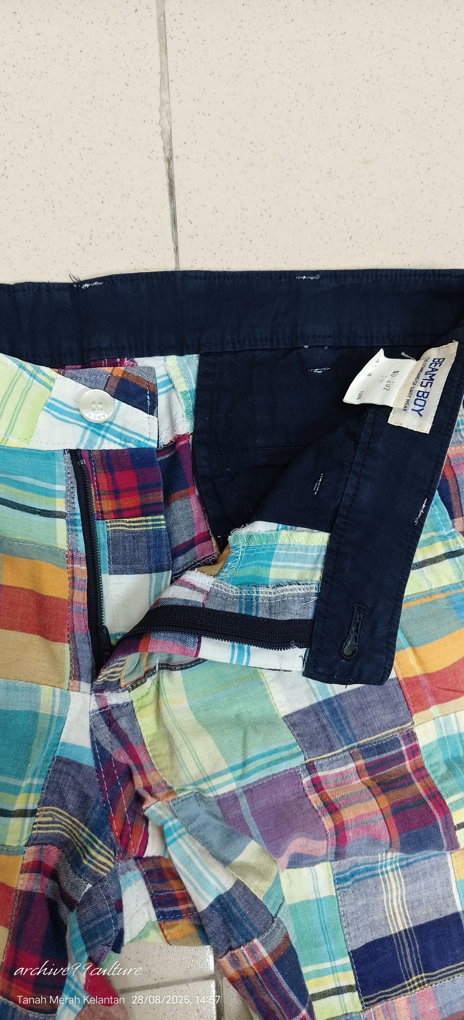Beams Japan Vintage style patchwork trousers Beams Boy japan Size 31" - 4 Thumbnail