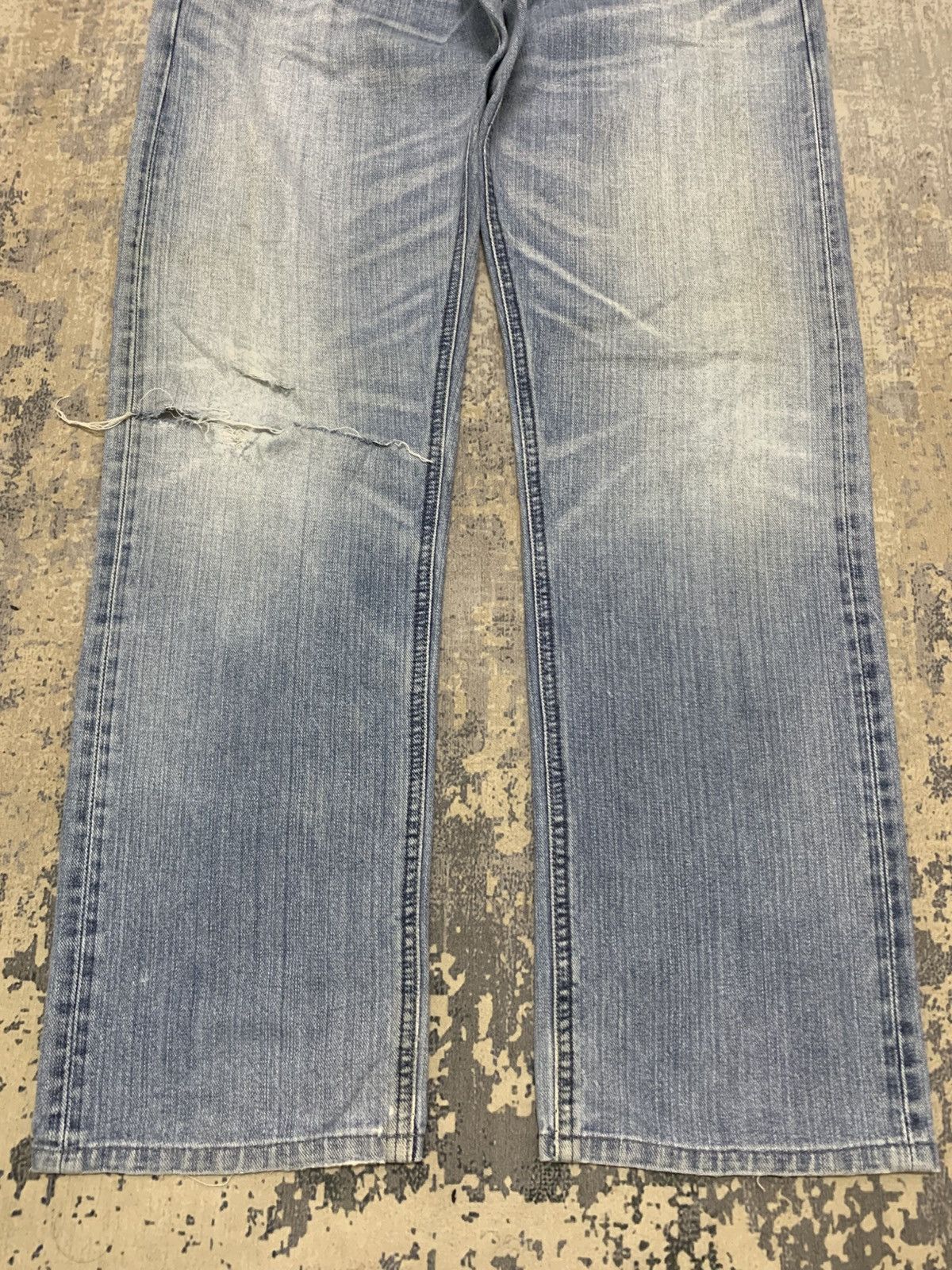 Japanese Brand Vintage Lee Rusty Distressed Regular Straight Jeans Size US 32 / EU 48 - 6 Thumbnail