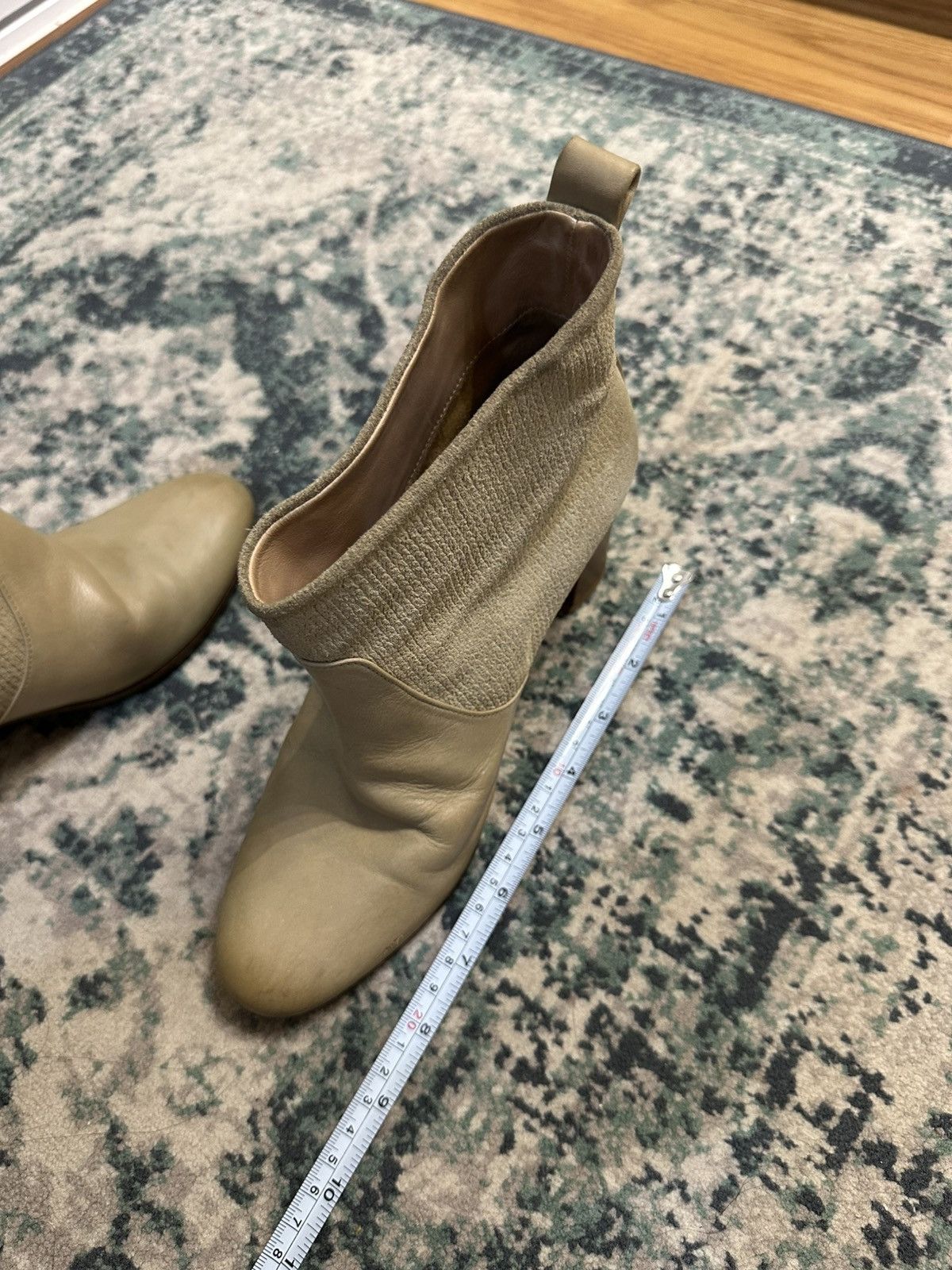 Maison Margiela Maison Martin Margiela Beige Leather and Suede Ankle Boots Size US 6 / IT 36 - 20 Thumbnail