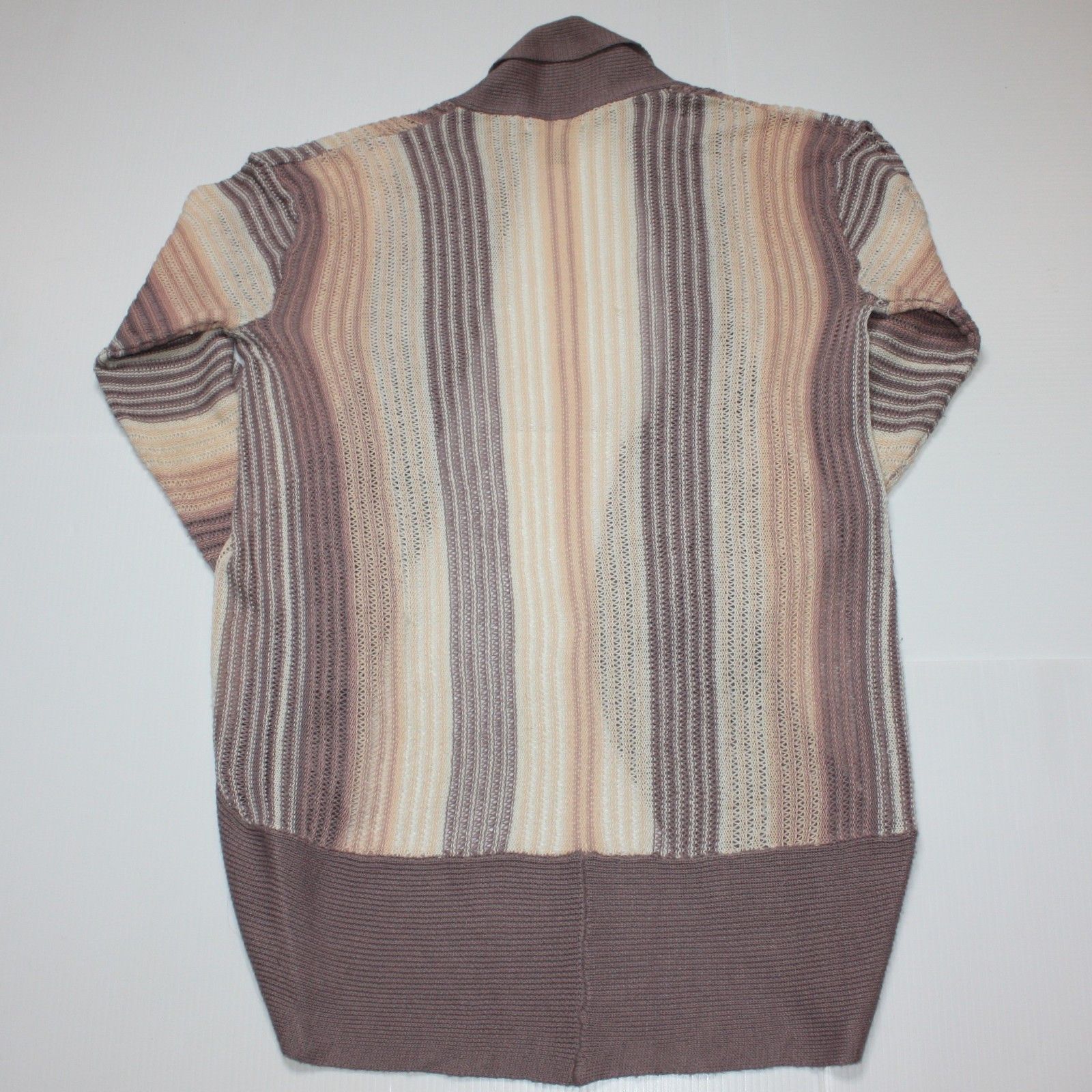 Other Say What Open Knit Cardigan Sweater in Multicolor Stripes Size L / US 10 / IT 46 - 6 Thumbnail