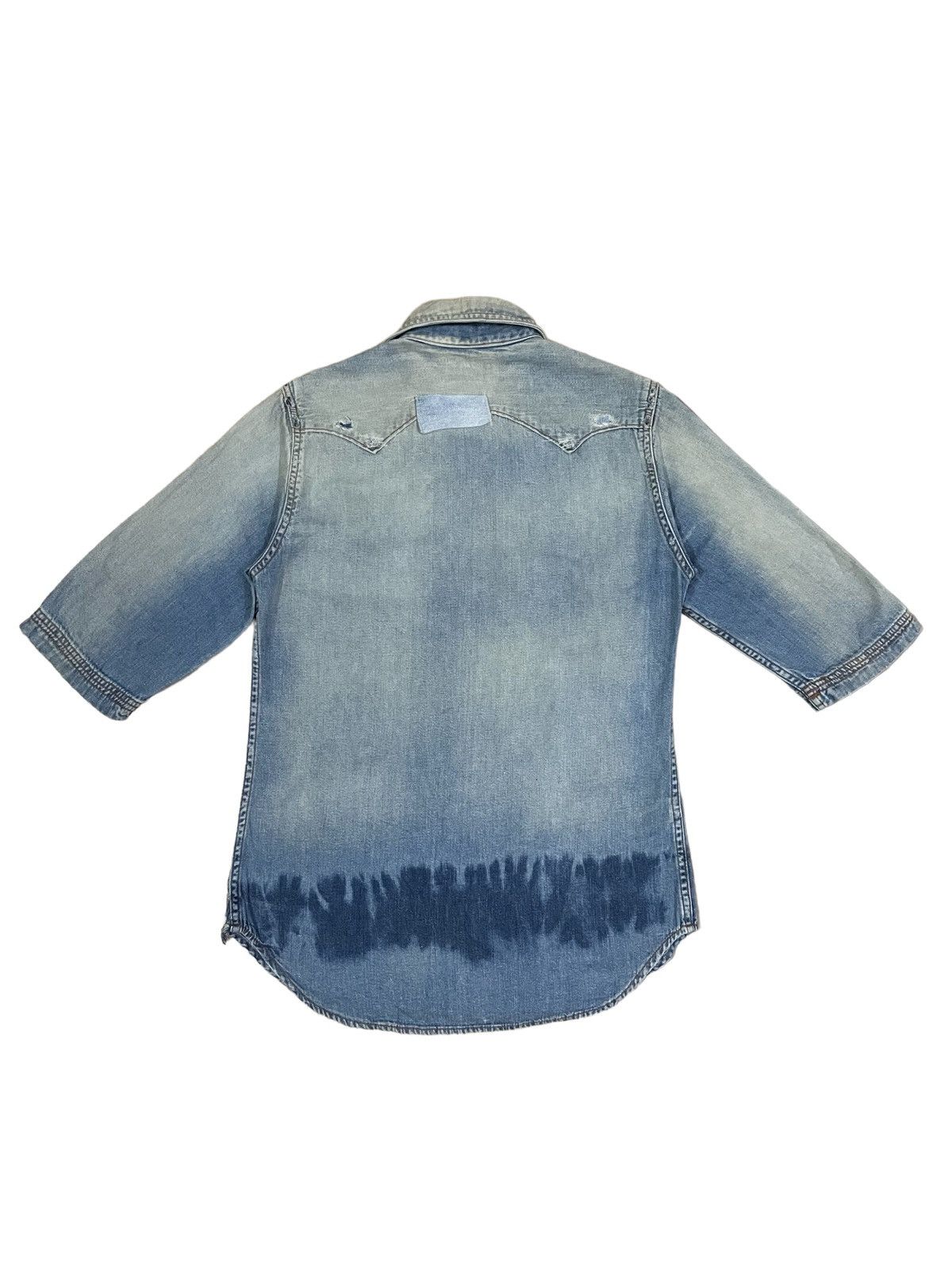 Blue Blue Japan BlueBlue Japan Crazy Indigo Wash Letterman Patch Denim Shirt Size US S / EU 44-46 / 1 - 10 Thumbnail