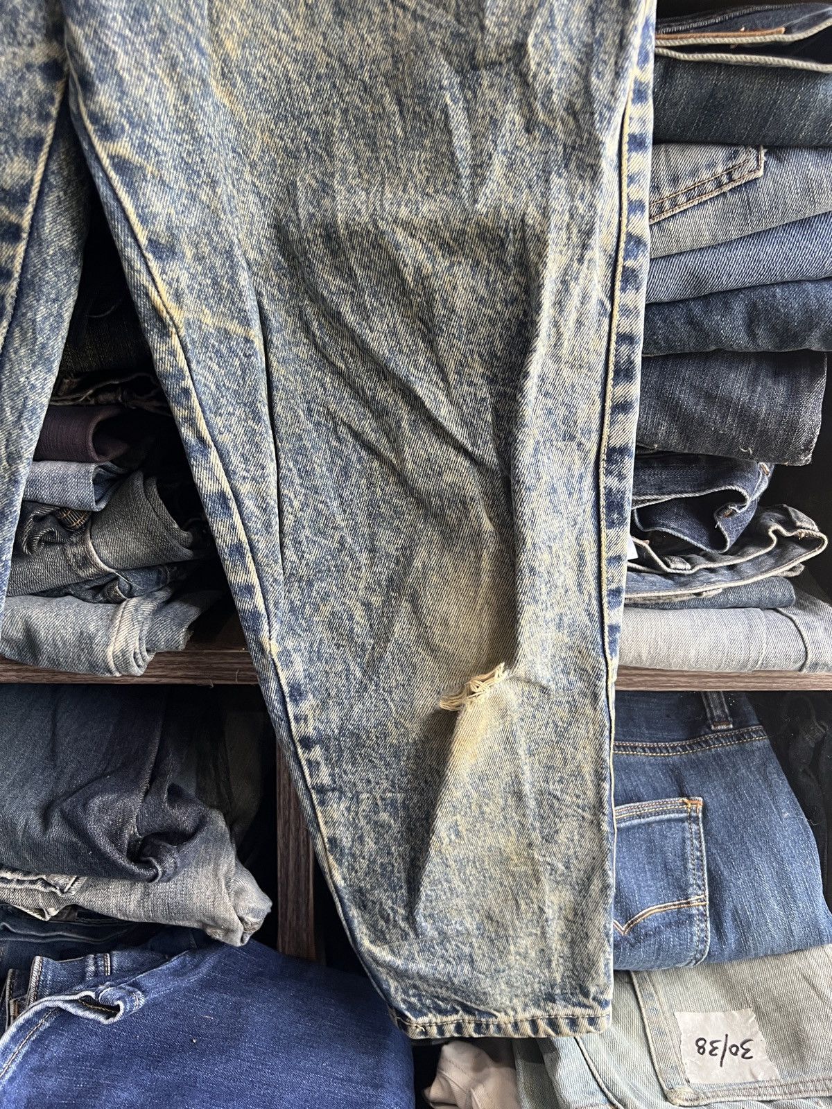 Japanese Brand 🔥Japanese Brand Acid Wash Distressed Denim Size US 27 - 9 Thumbnail