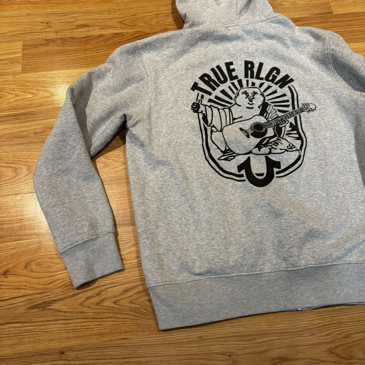 True Religion True Religion Hoodie Jacket Gray Full Zip Up Big Buddha EUC Grailed
