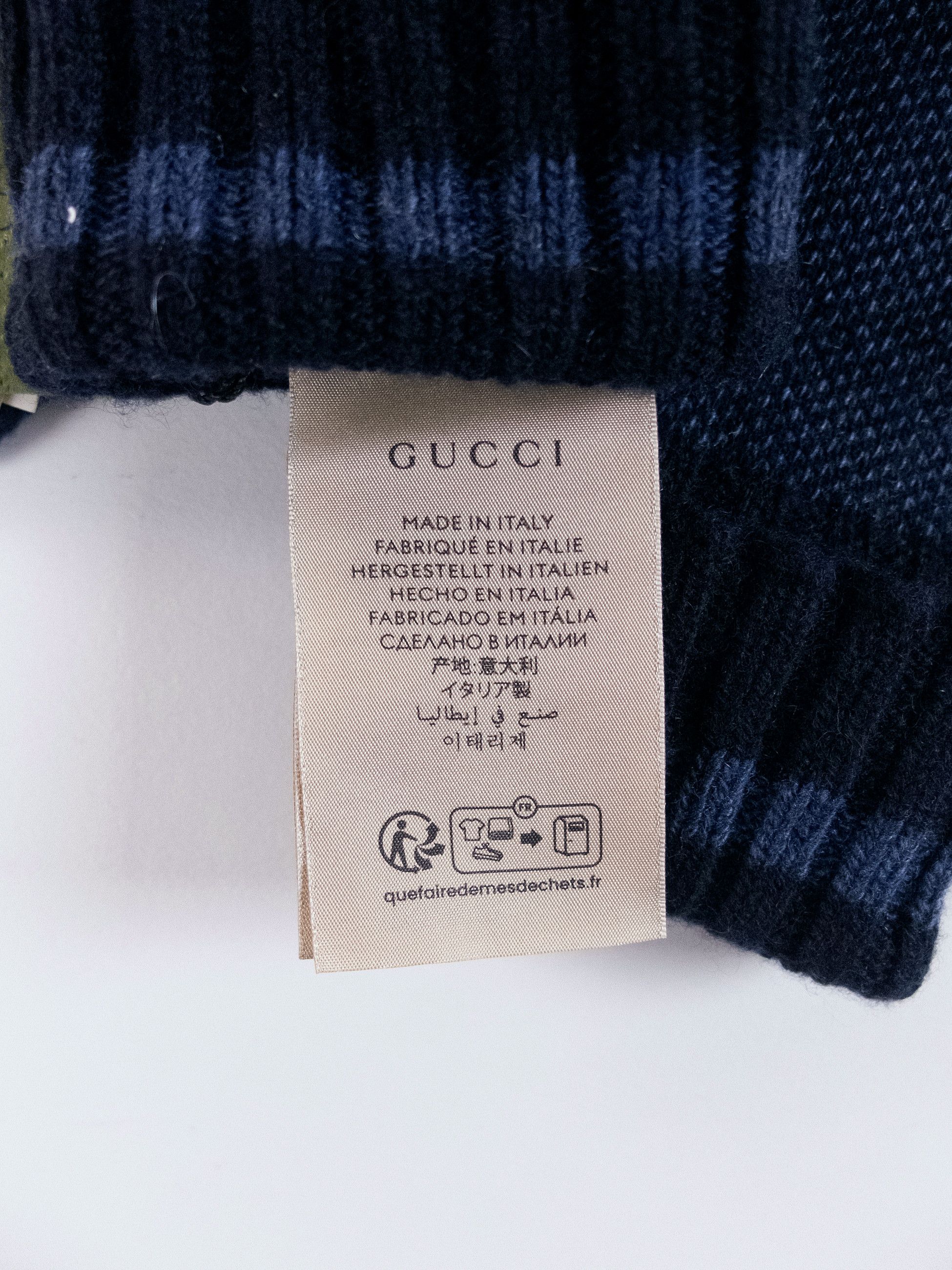 Gucci GUCCI blue GG logo knit cashmere gloves Medium q Size ONE SIZE - 5 Thumbnail