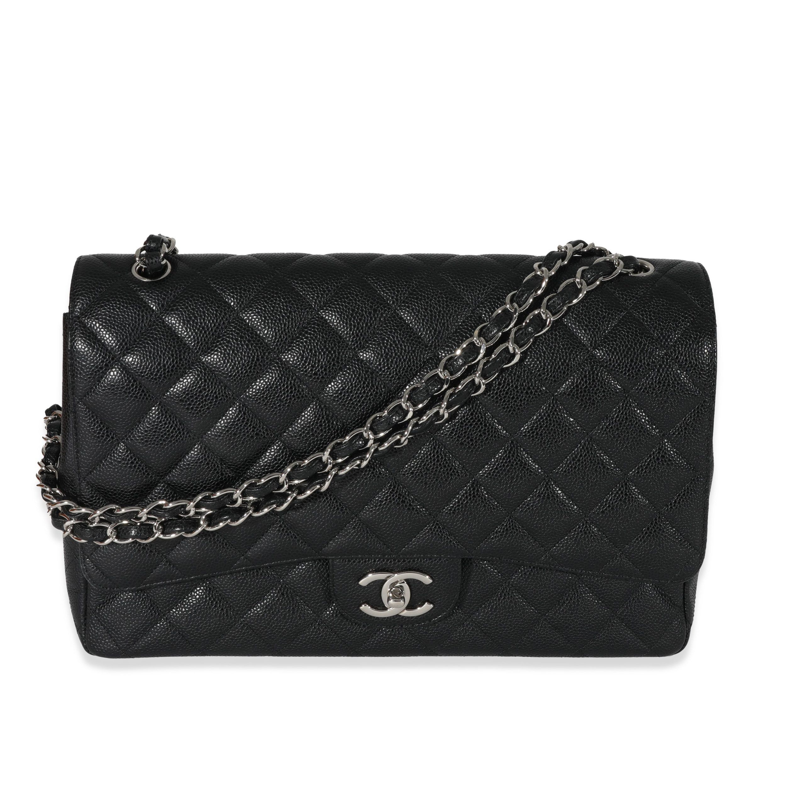 Chanel Black Caviar Maxi Classic Double Flap Bag