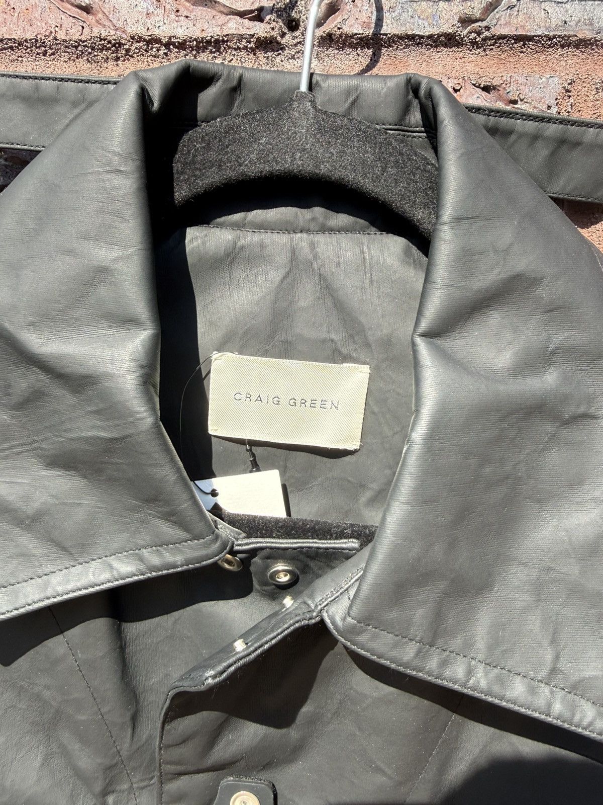 Craig Green SS23 Craig Green Crinkle Waxy Coated Tab Work Jacket Size US S / EU 44-46 / 1 - 7 Thumbnail
