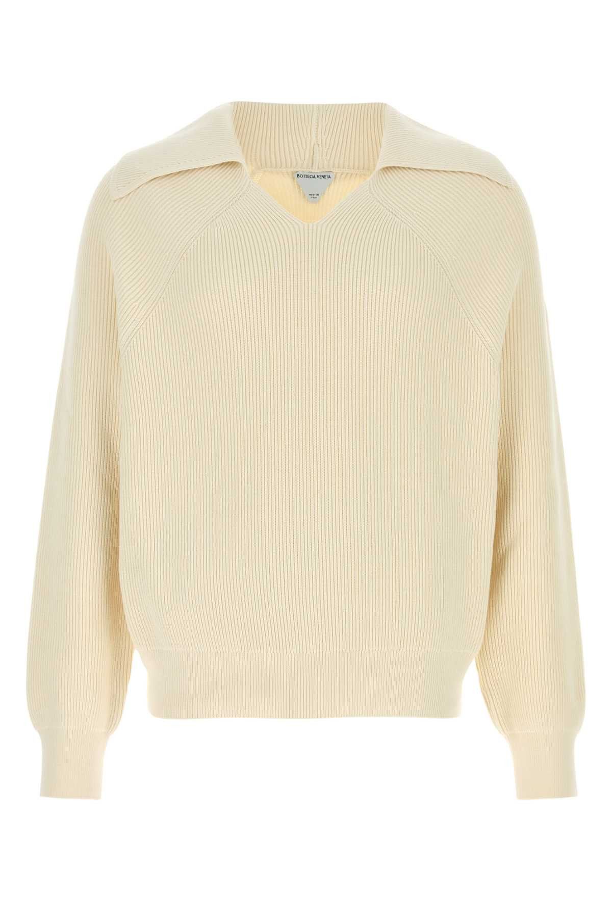 Bottega Veneta Cream Cotton Blend Sweater Size US L / EU 52-54 / 3 - 1 Thumbnail