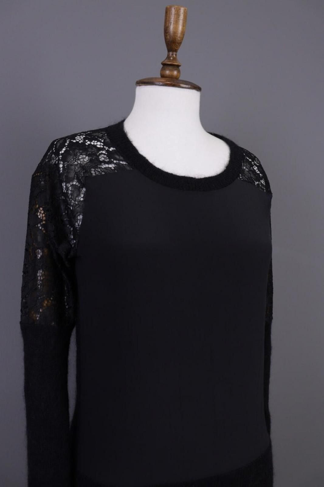 Allsaints AllSaints Black Silk Knit Dress Size UK 6 / US 2 / EU 34 Size XS / US 0-2 / IT 36-38 - 3 Thumbnail