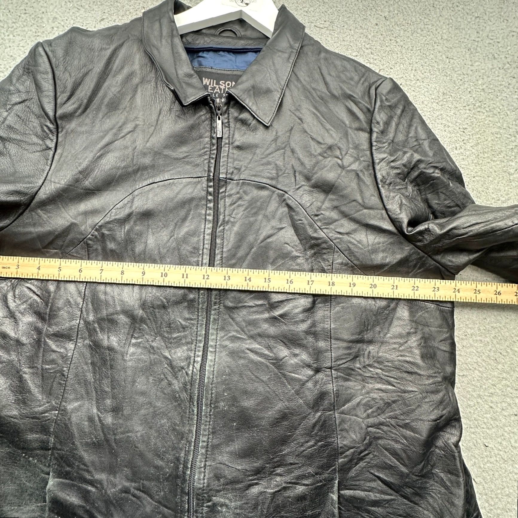Vintage Wilsons Leather Pelle Studio Full Zip Coat Jacket Belted 1X Womens Black Leather Coat/Casual Fall Winter Size XL / US 12-14 / IT 48-50 - 4 Thumbnail