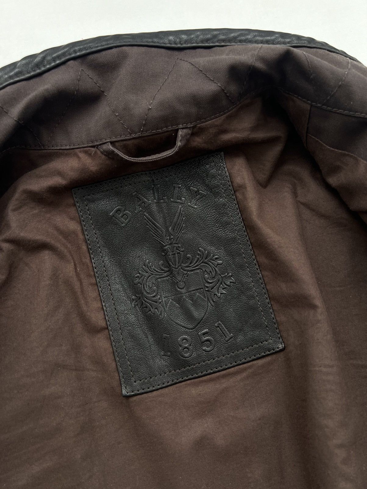 Bally Bally Canvas Leather Trimmed Brown Cargo Bomber Jacket Size US L / EU 52-54 / 3 - 17 Thumbnail