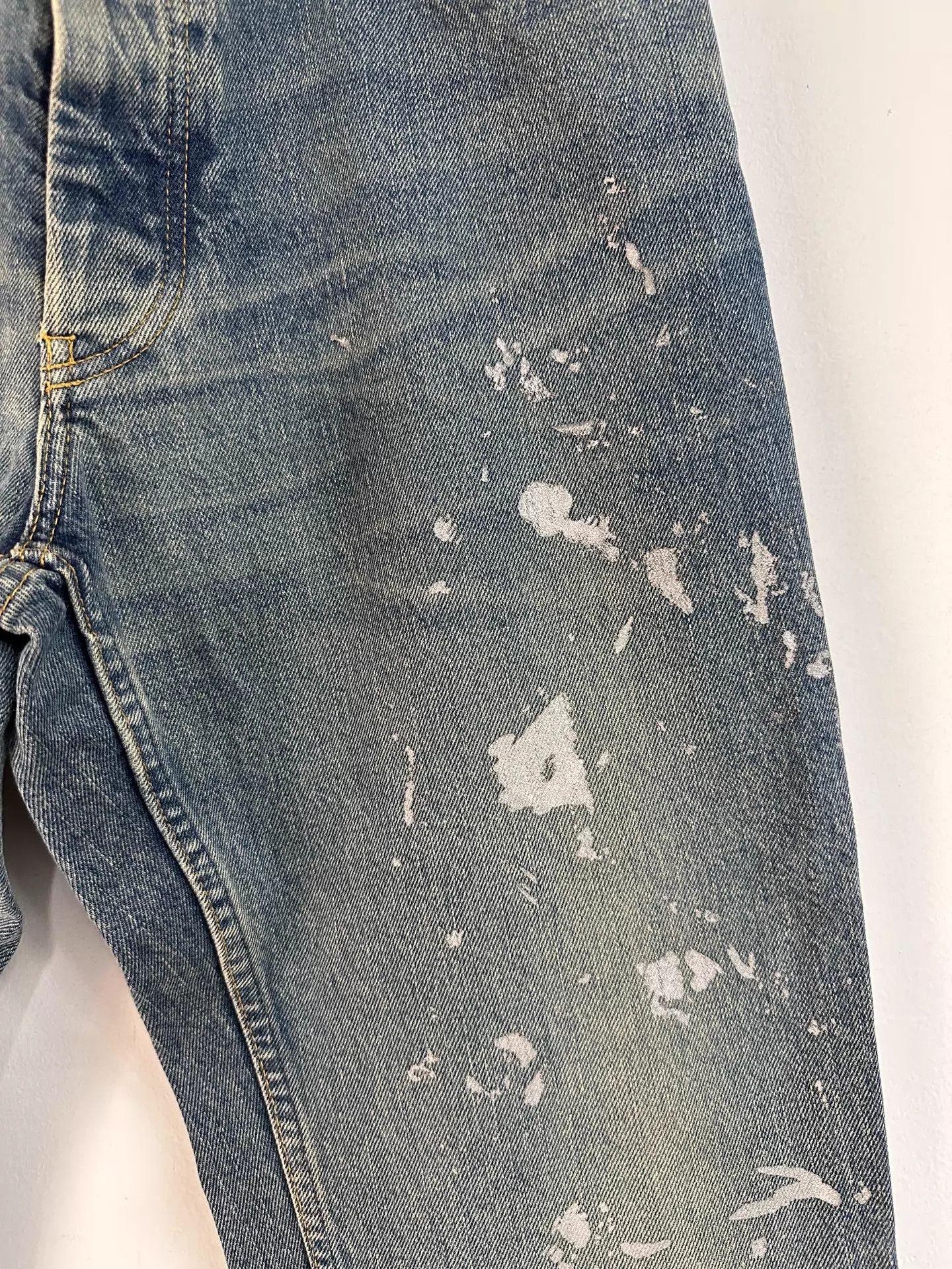 Helmut Lang Helmut Lang Painter Jeans Silver Splatter Blue (Rare, Near Mint) Size US 33 - 3 Thumbnail