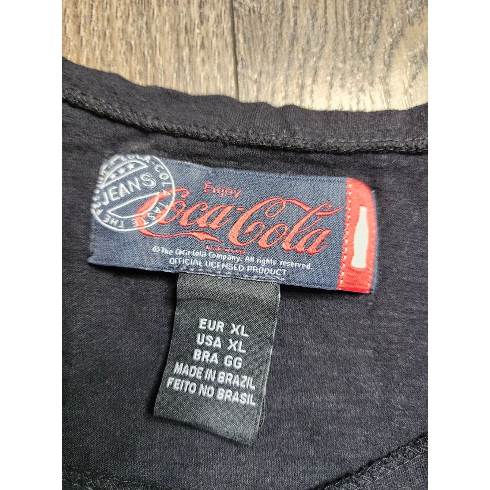 Vintage VINTAGE Coca-Cola Mens XL T-Shirt Logo Tank Top Sleeveless 90s Black Cotton Classic, Coca Cola, Brazil Size US XL / EU 56 / 4 - 5 Thumbnail