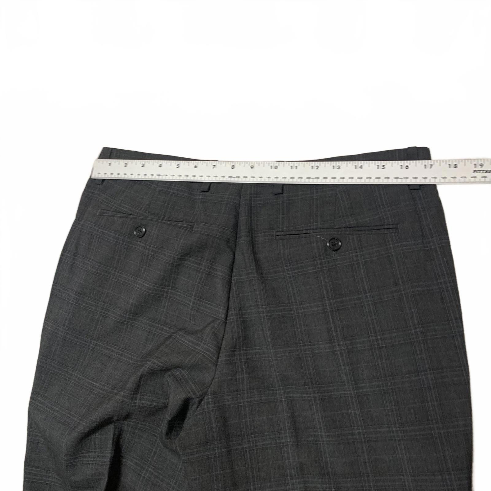 Banana Republic Banana Republic Men's 33x34 Gray Plaid Dress Pants Size 42R - 6 Thumbnail