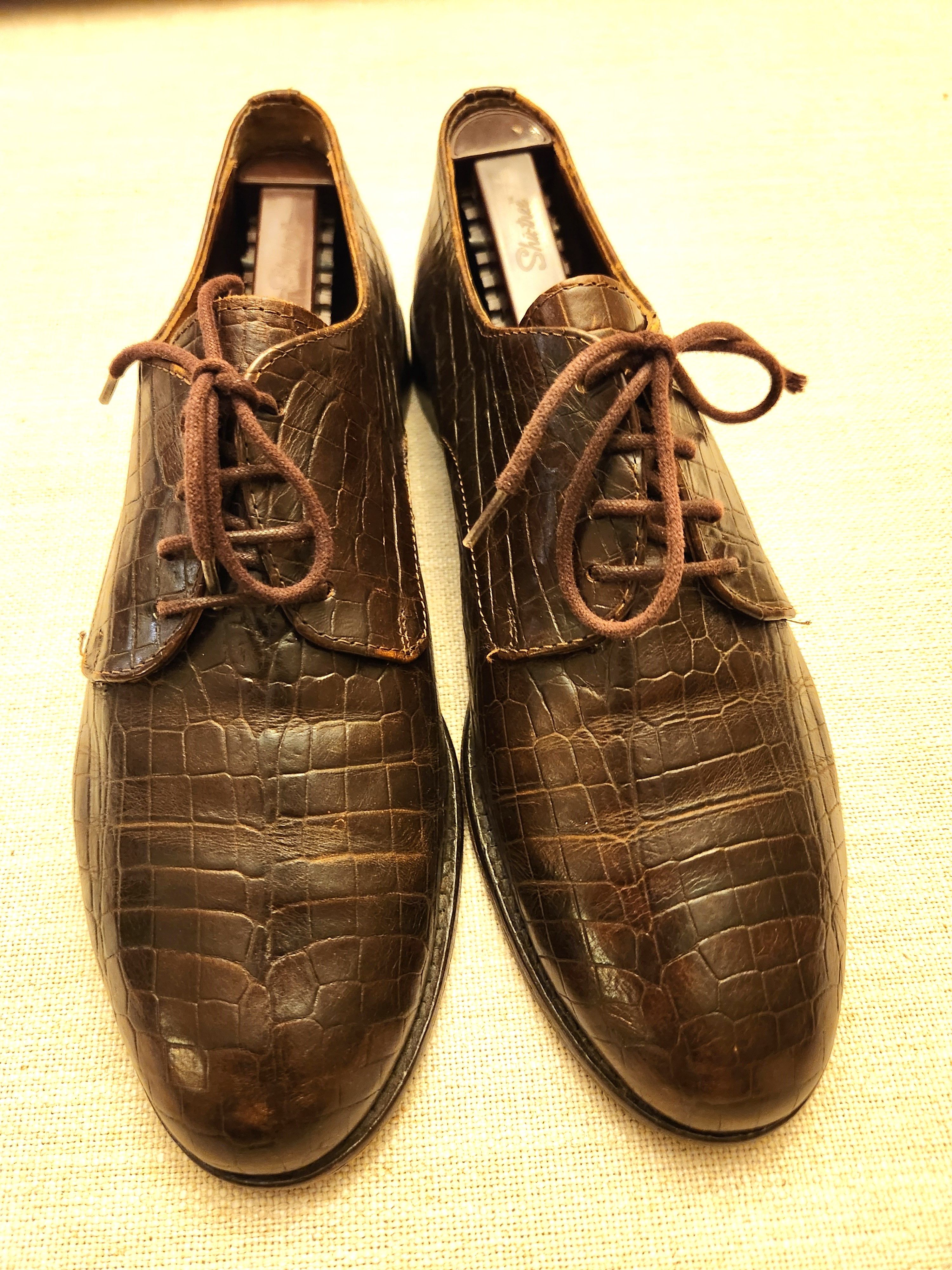 Other Vtg Joan & David Unisex Allegator Embossed Lace up Shoes Size US 6.5 / EU 39-40 - 1 Thumbnail
