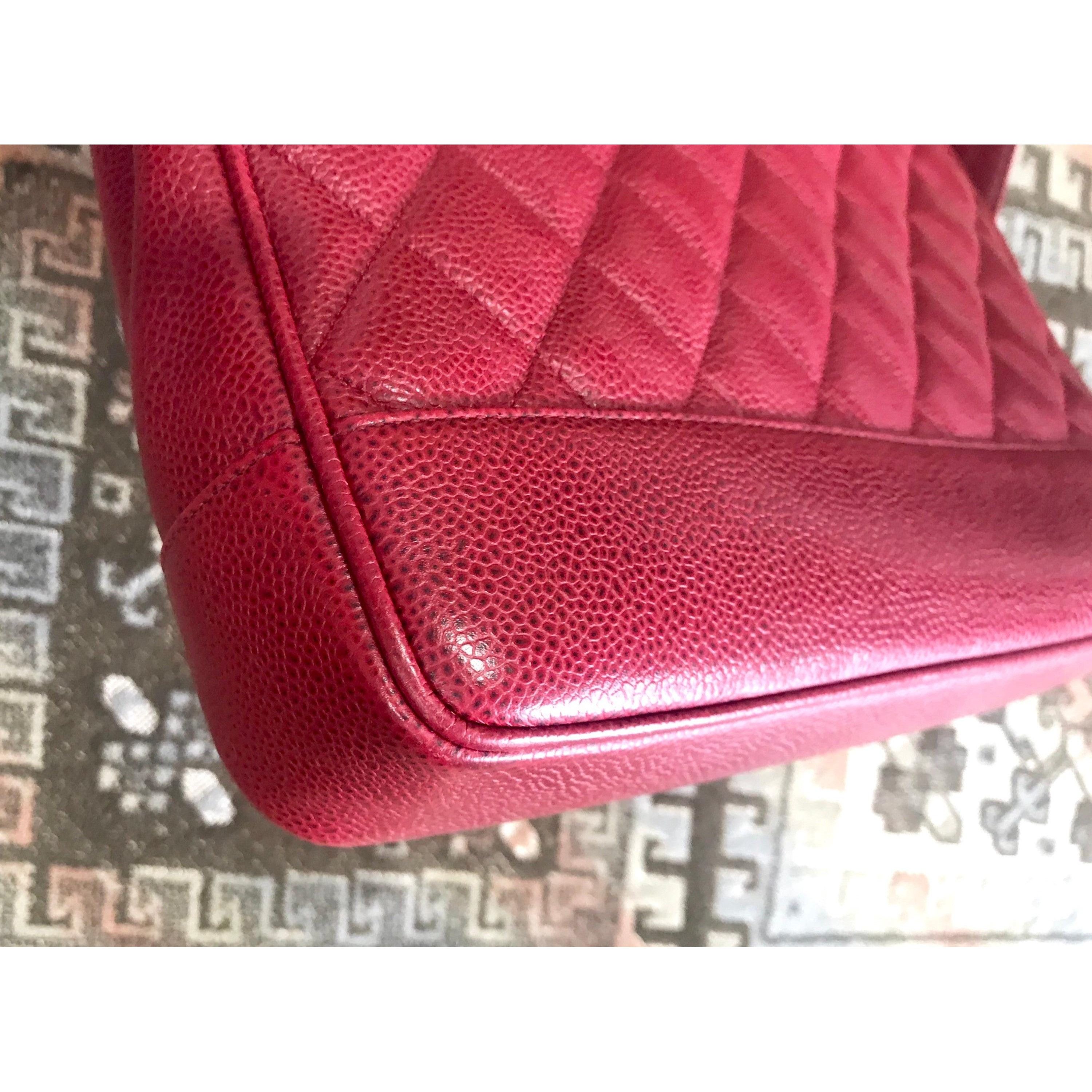 Chanel Vintage CHANEL cherry red caviar matelasse shoulder bag Size ONE SIZE - 6 Thumbnail