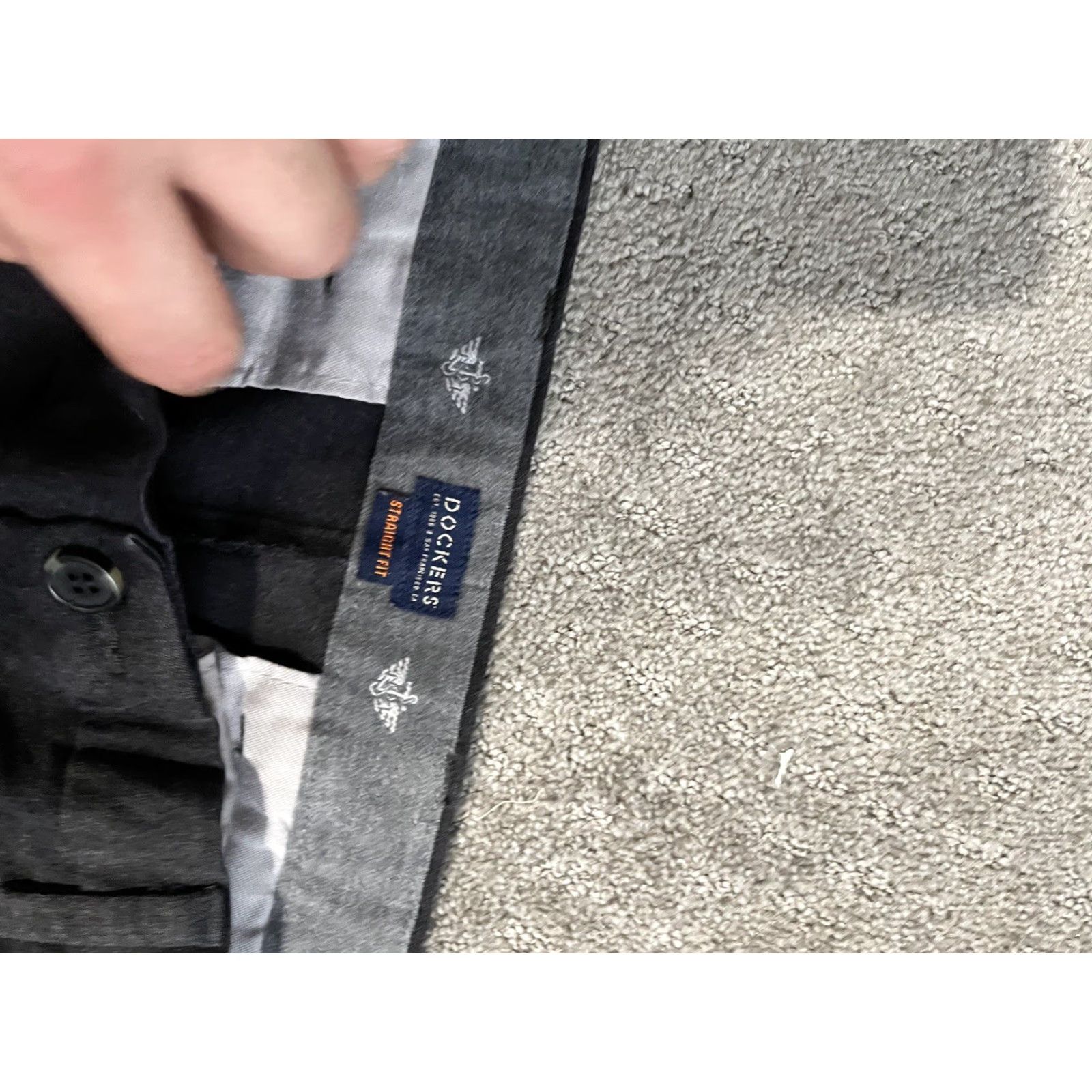 Dockers DOCKERS Pants Flat Front Straight Fit Mens 36x30 Gray Chino Size US 36 / EU 52 - 5 Thumbnail