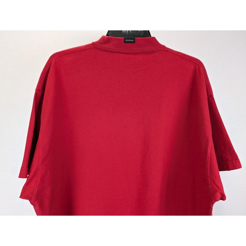 Balenciaga o1rshd1 Oversized T-Shirt in Faded Red Size US M / EU 48-50 / 2 - 11 Thumbnail