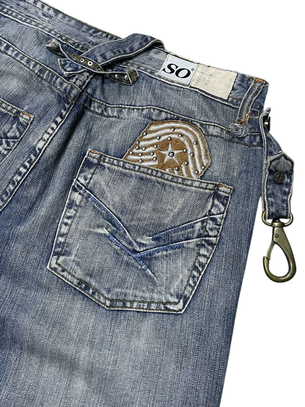 Hysteric Glamour Taverniti 🪝 Hooks Embellished Patched Baggy Loose Jeans Size US 31 - 19 Thumbnail