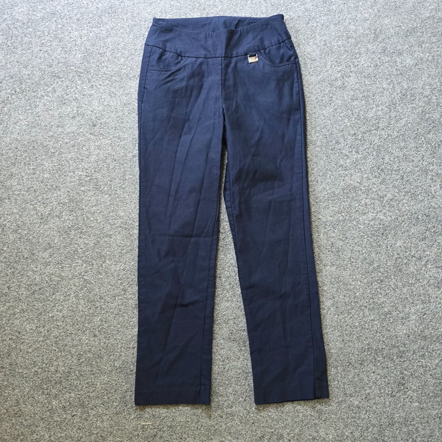 Vintage Lulu B Pants Womens Size 2 Blue Stretch Tapered Performance Casual Dress Pants Regular Slim Fit Womensใจ Size 26" / US 2 / IT 38 - 2 Thumbnail
