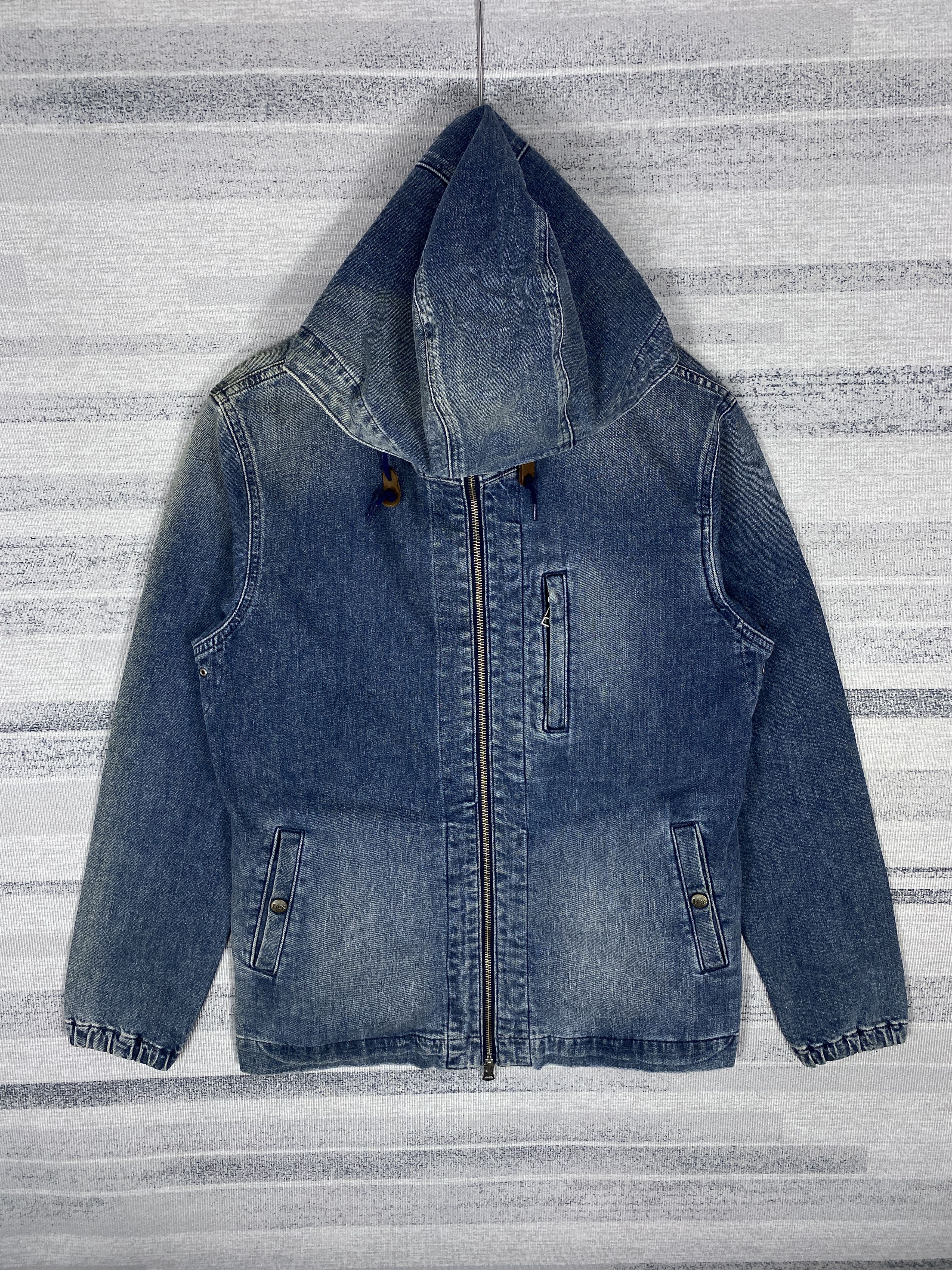 Lee × Vintage Vintage Lee Hoodie Denim Jacket | Grailed