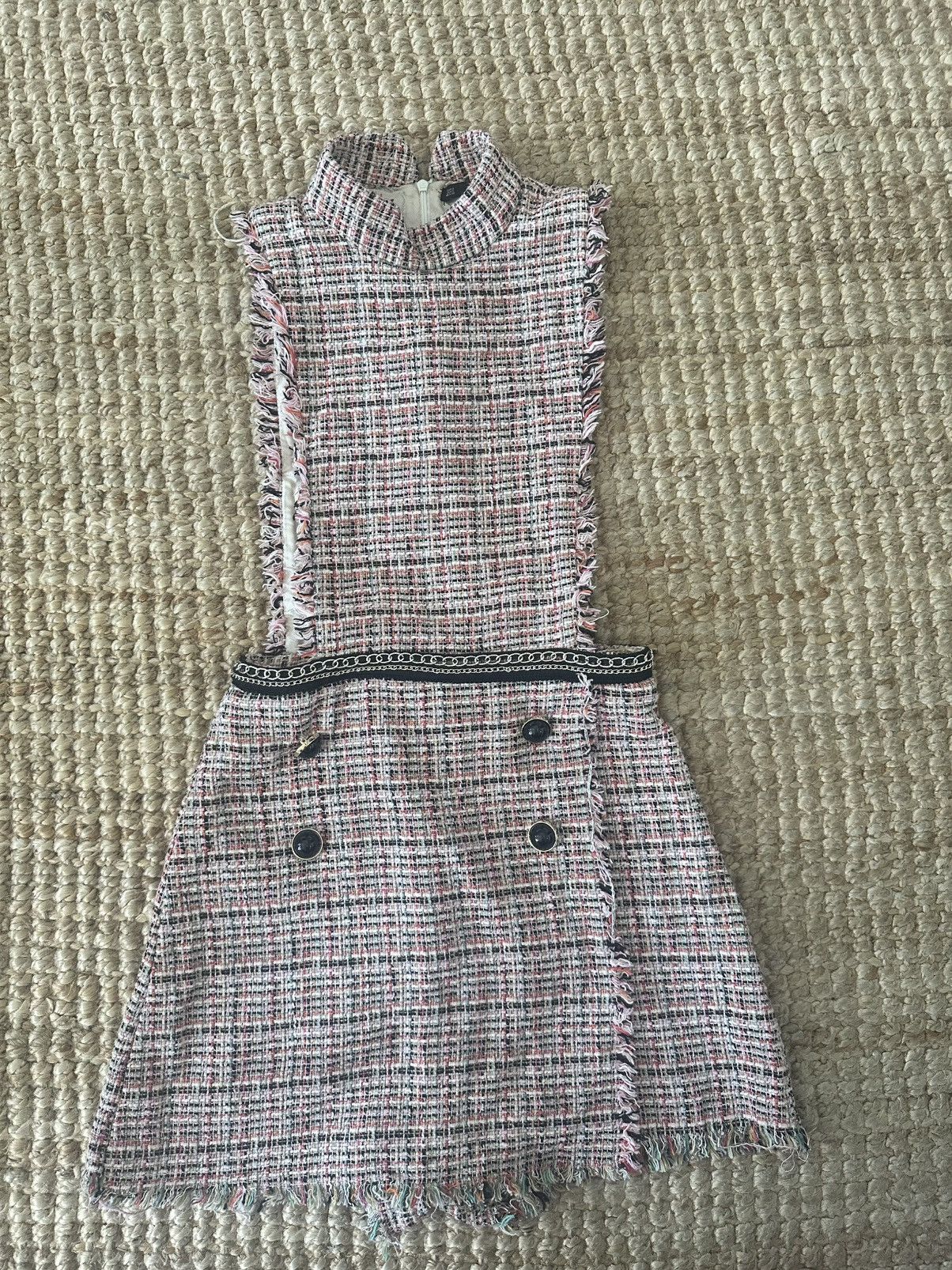Zara ZARA TWEED ROMPER WITH CHAIN SIZE SMALL Size 27" / US 4 / IT 40 - 4 Thumbnail
