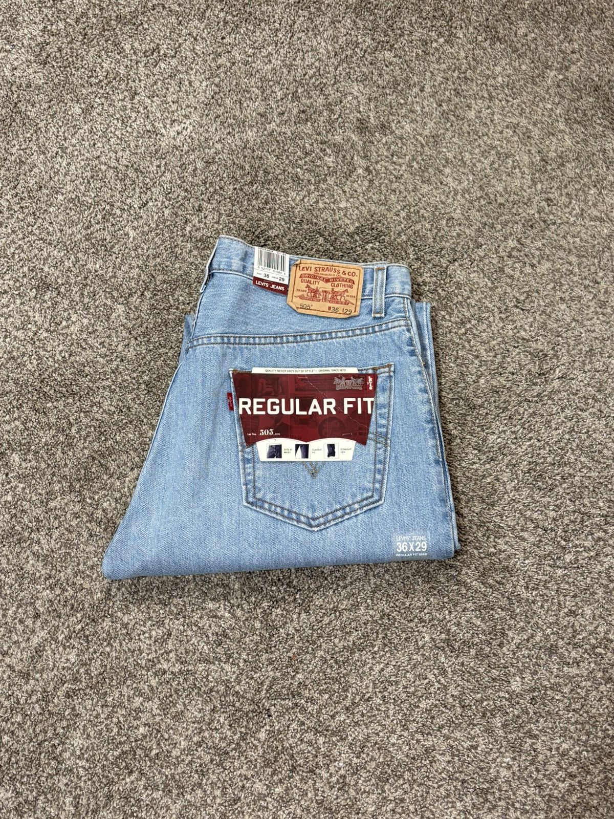 Levi's Vintage Levis 505 Jeans 36x29 Y2K Deadstock Regular Straight Size US 36 / EU 52 - 10 Thumbnail