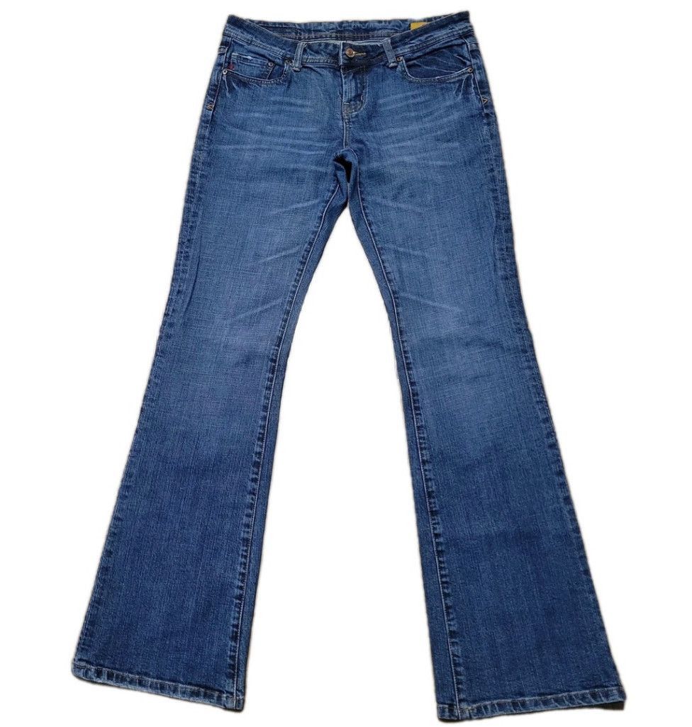 Seven 7 Seven 7 Classic Flare Stretch Blue Jeans Size 31 Inseam 34" Size 31" - 3 Thumbnail