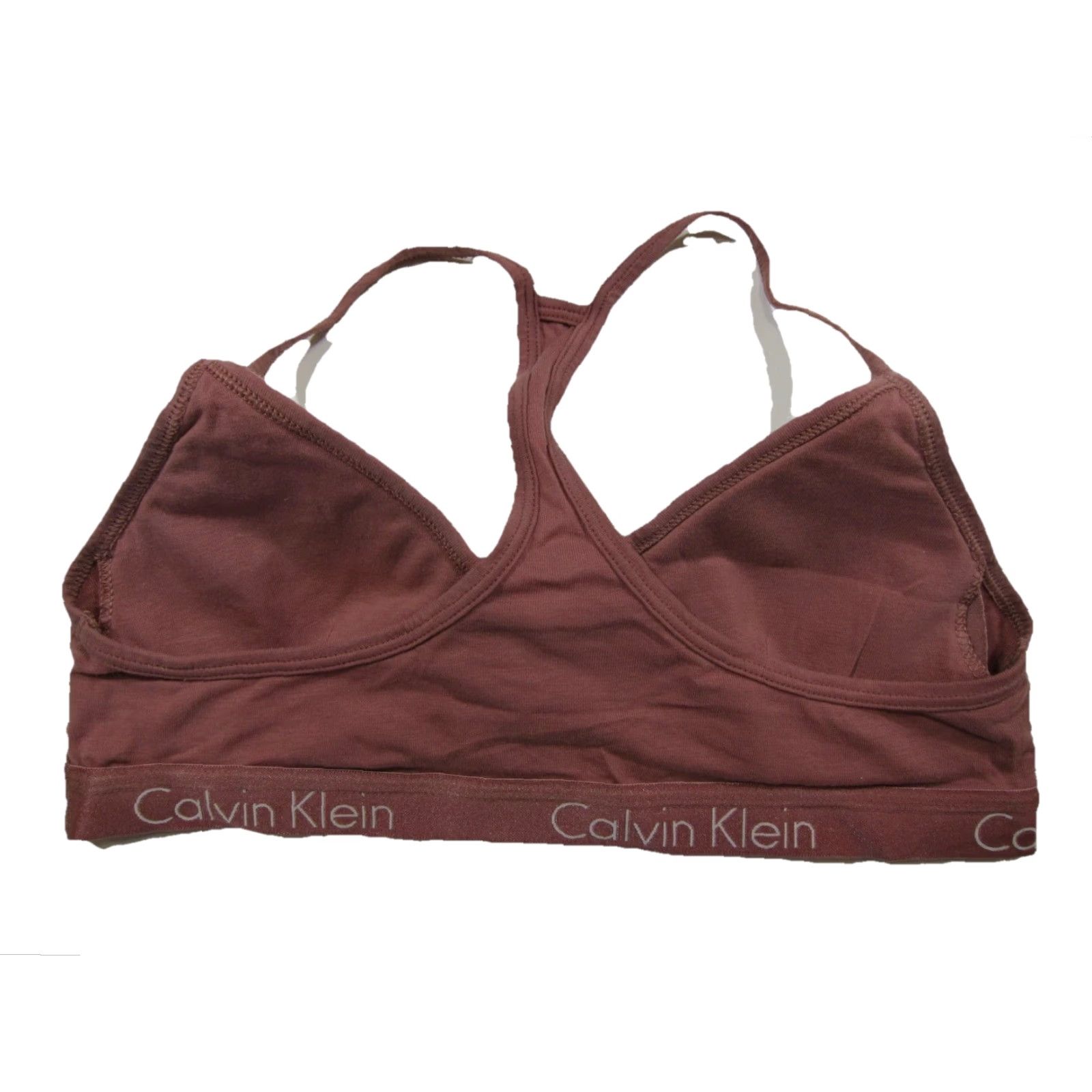 Calvin Klein Calvin Klein Pink Cotton Stretch Racer Back Padded Comfort Bra Small Womens Size ONE SIZE - 4 Thumbnail