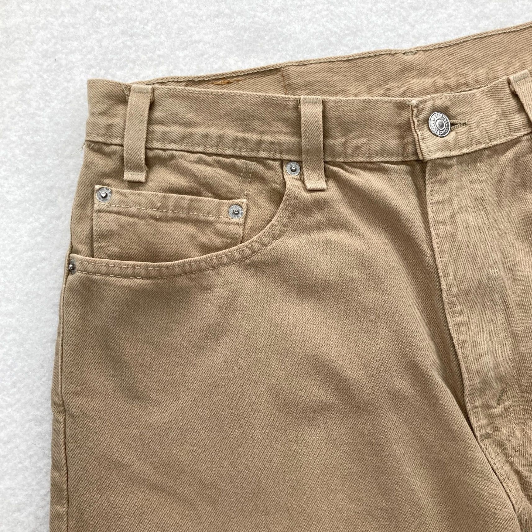 Levi's VINTAGE Levi's 550 Jeans Mens 36x30 Tan Khaki Denim Relaxed Tapered Leg USA Size US 36 / EU 52 - 3 Thumbnail
