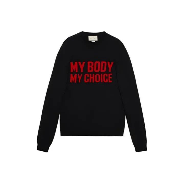 Gucci Gucci Black Crewneck Sweater with Logo Design Size US M / EU 48-50 / 2 - 1 Thumbnail