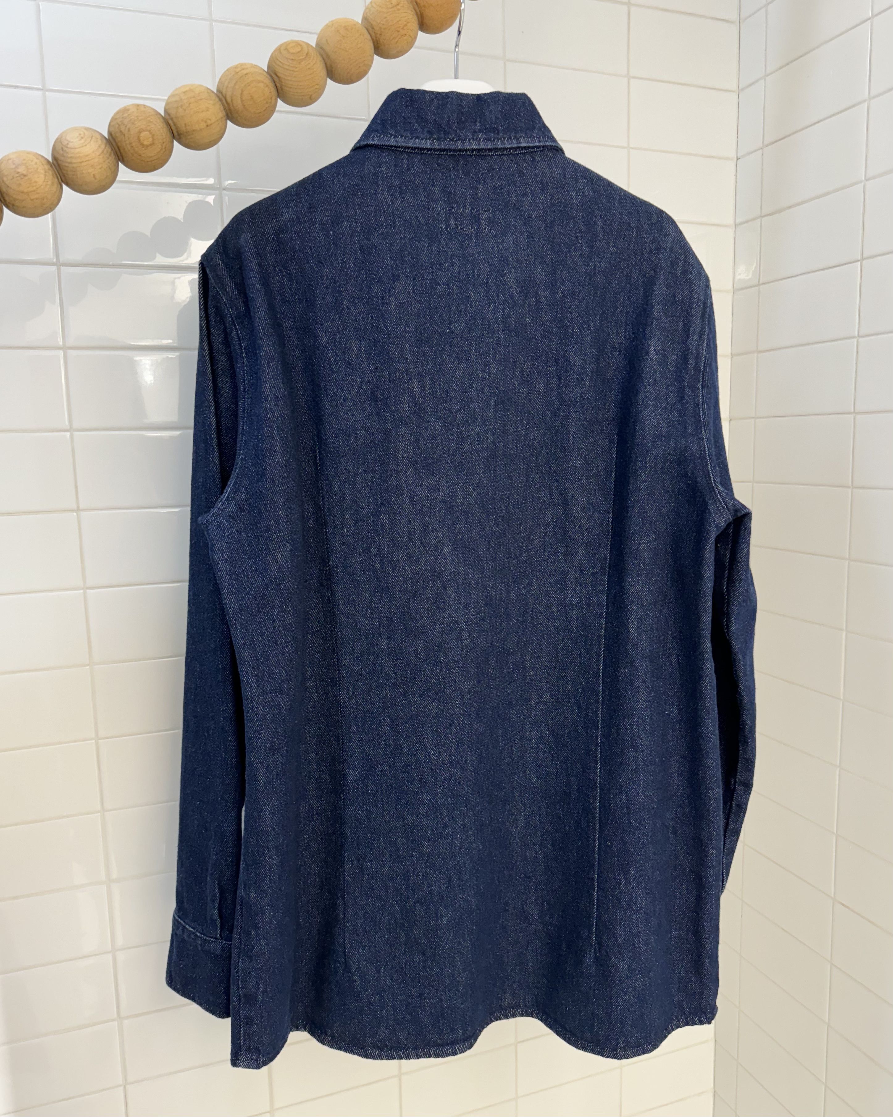 Raf Simons RS logo patch denim shirt