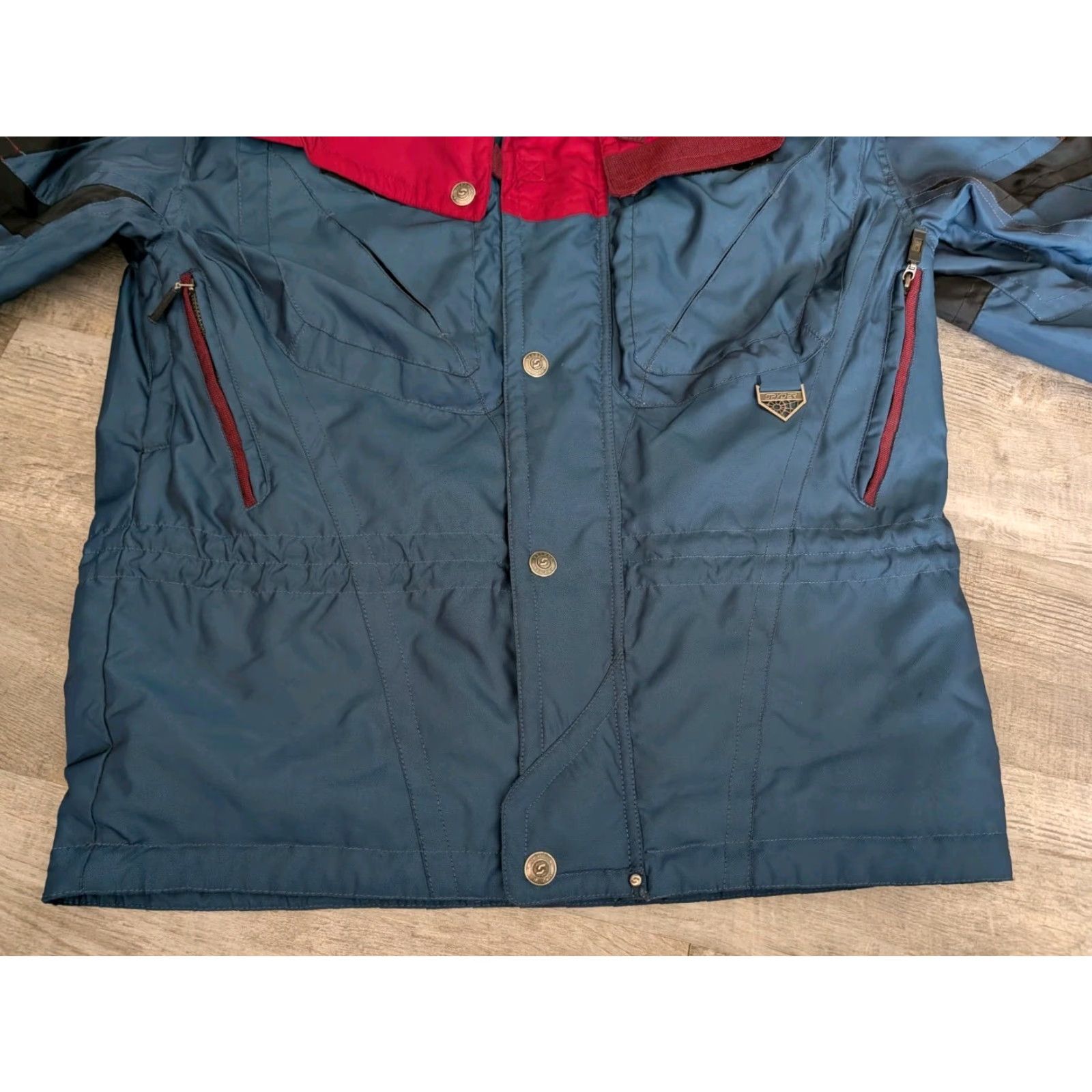 Spyder VINTAGE Spyder Thinsulate Waterproof Jacket Mens M Ski Coat Hooded Blue Red Design Logo Pockets 90s Retro Winter Zip Full Zip Size US M / EU 48-50 / 2 - 5 Thumbnail