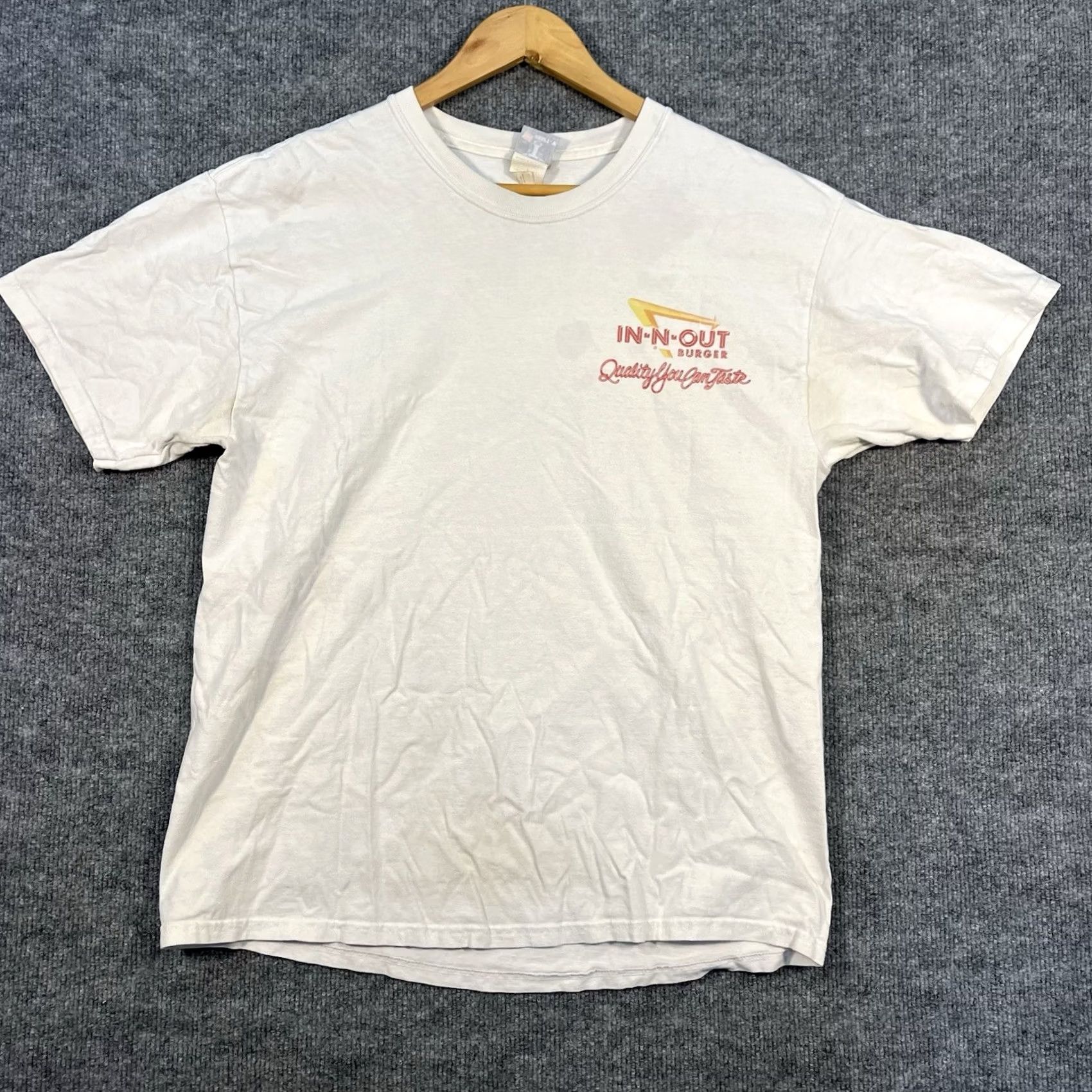 Hanes Hanes Shirt Mens L White Out Burger California Beefy Vtg Promo Tee Size US L / EU 52-54 / 3 - 4 Thumbnail