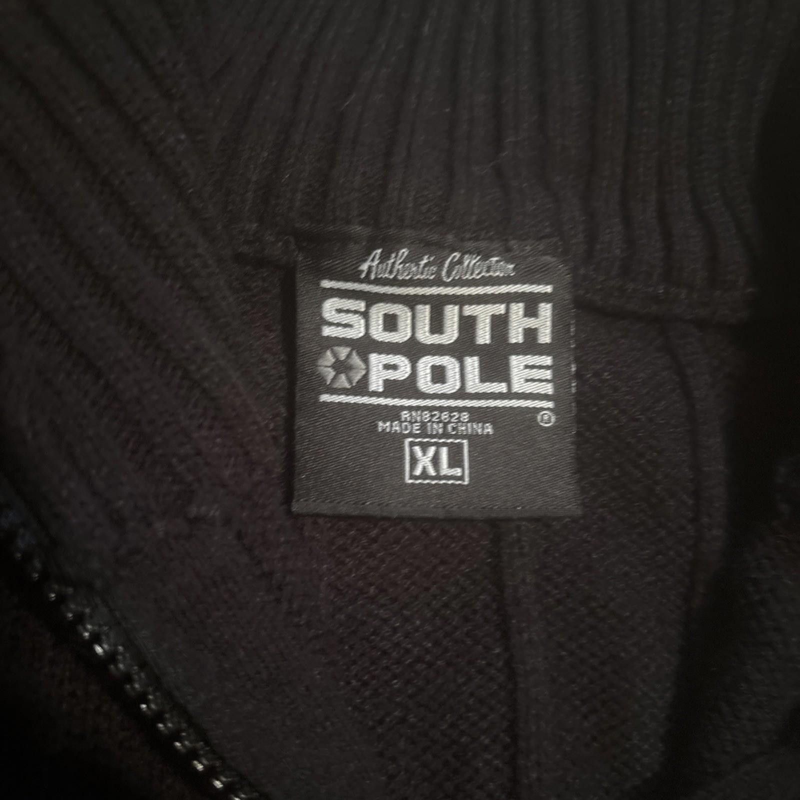 Southpole South Pole Shirt Mens Quarter Zip High Neck Sweater Black XL Size US XL / EU 56 / 4 - 2 Thumbnail