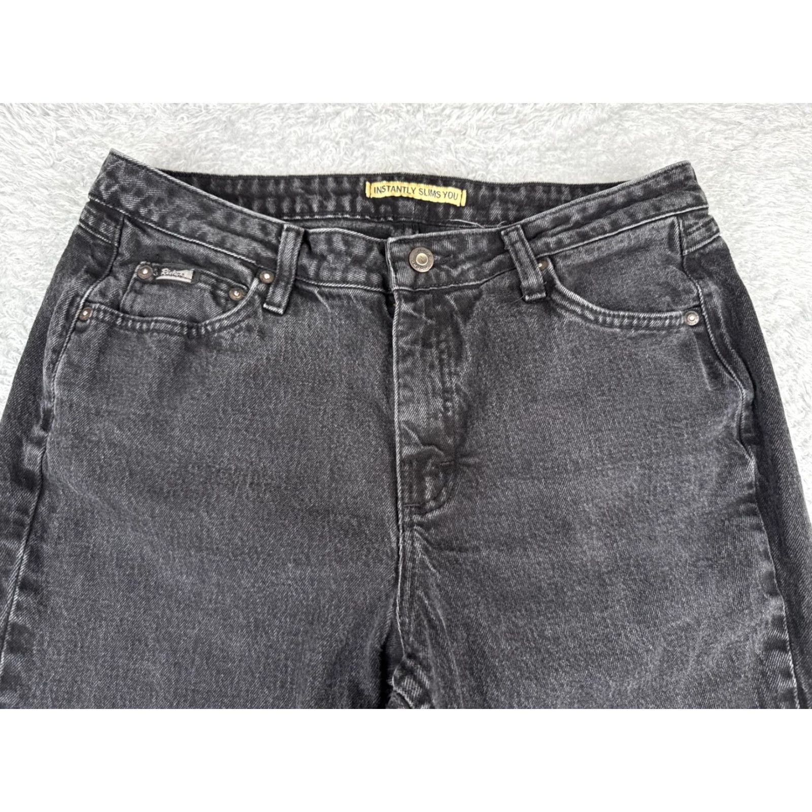 Lee Lee Jeans Womens 14 Black Mid Rise Straight Leg Denim Jeans 32x30 Size 36" / US 14 / IT 50 - 4 Thumbnail