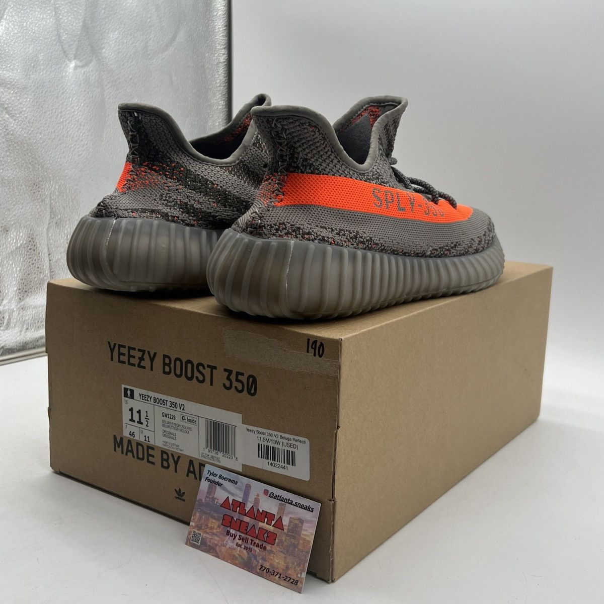 Adidas Yeezy boost 350 beluga reflective Size US 11.5 / EU 44-45 - 5 Thumbnail